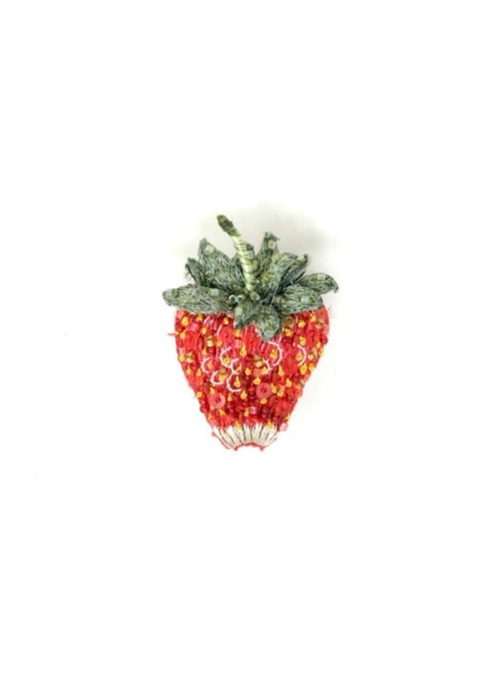 Trovelore Sparkle Strawberry Brooch Pin Handmade