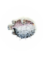 Trovelore Puffer Fish Brooch Pin Handmade