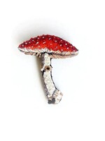 Trovelore Handmade Fly Amanita Mushroom Brooch Pin