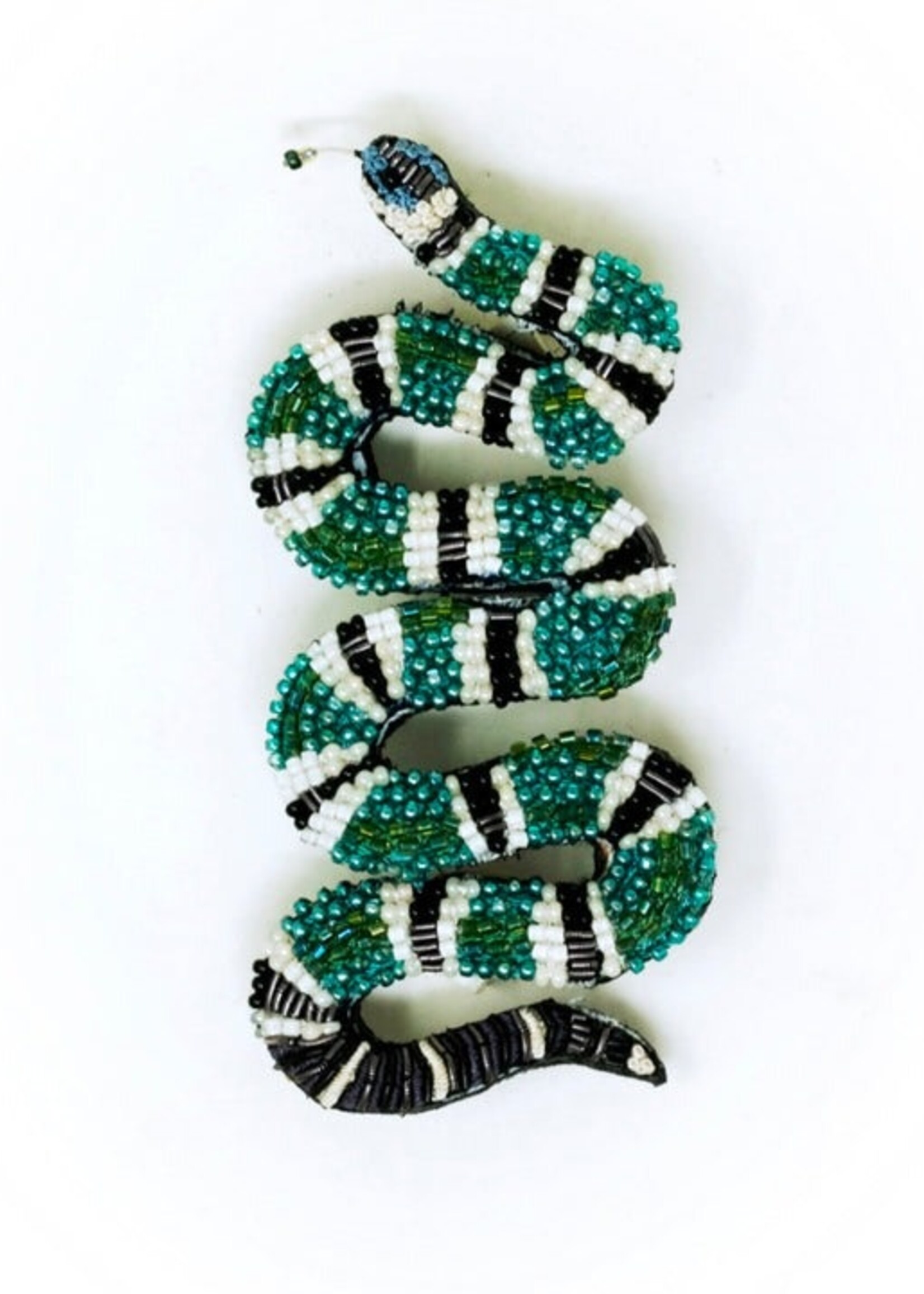Trovelore Green Banded Snake Brooch Pin PREORDER