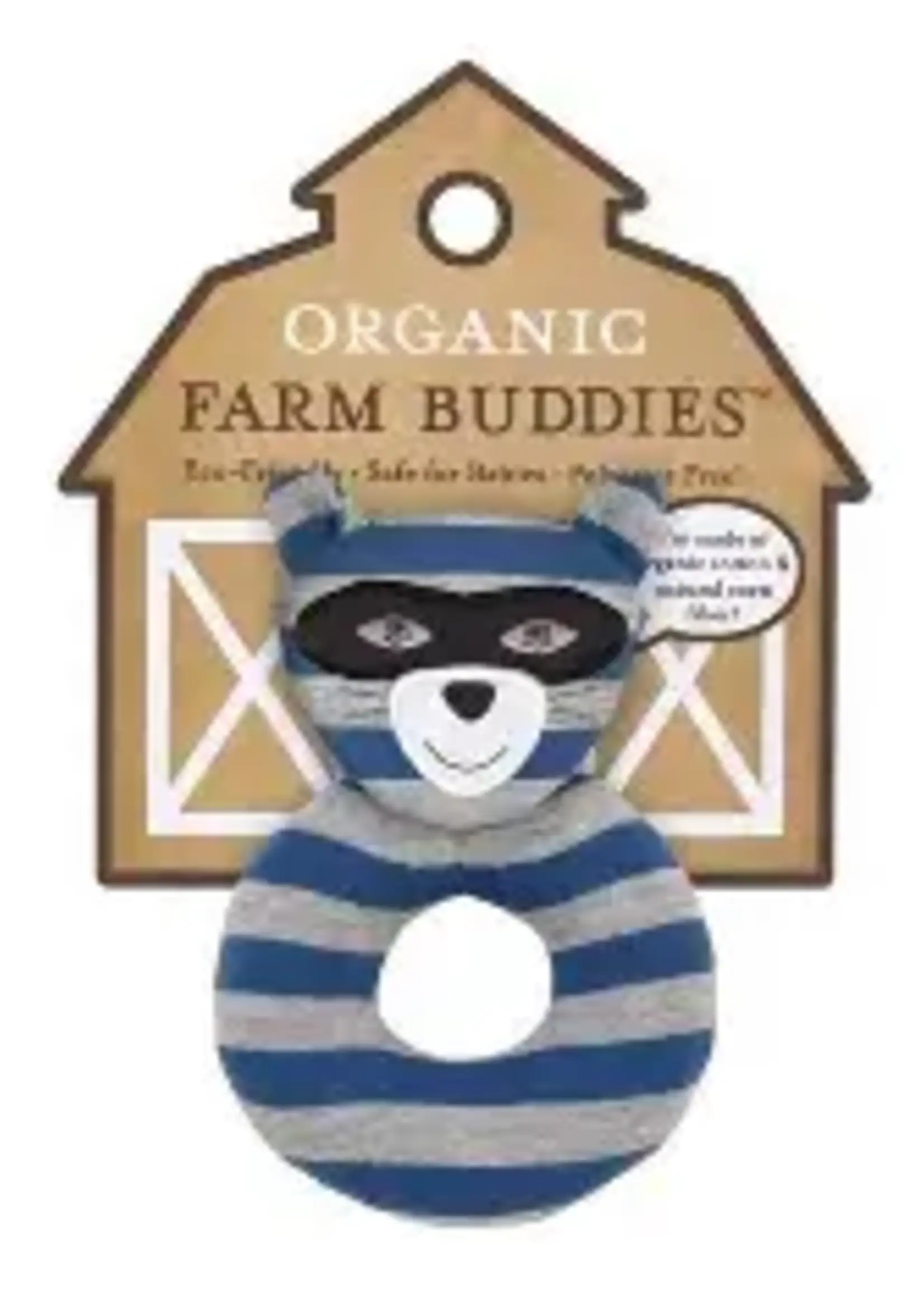 Organic Farm Buddy Organic Farm Buddies Rattle Robbie Raccoon
