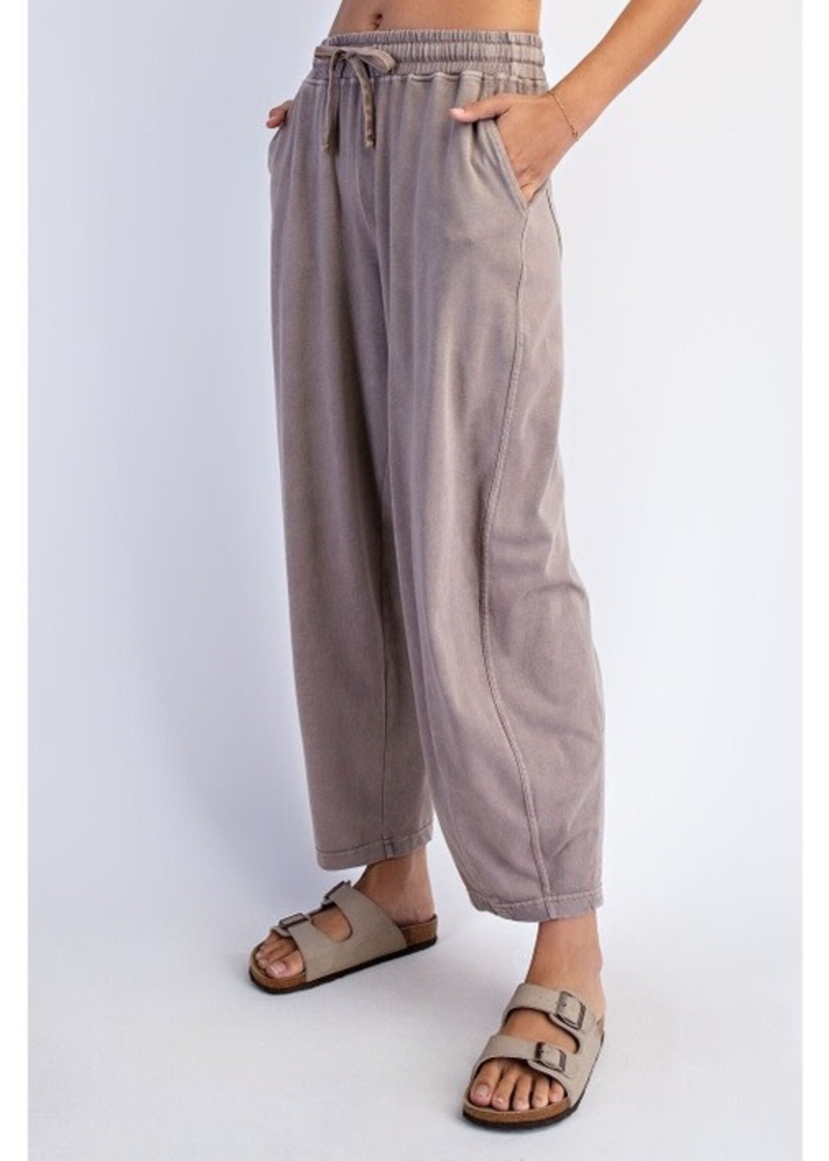 PREORDER Black Mineral Wash Barrel Pant & Top Set