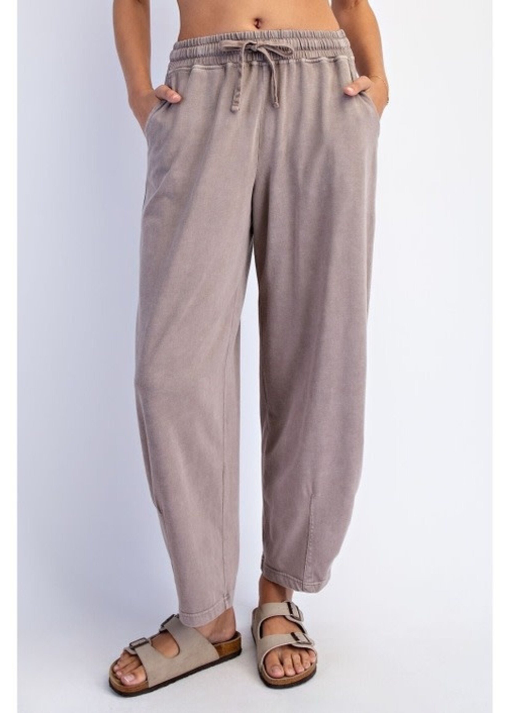 PREORDER Black Mineral Wash Barrel Pant & Top Set