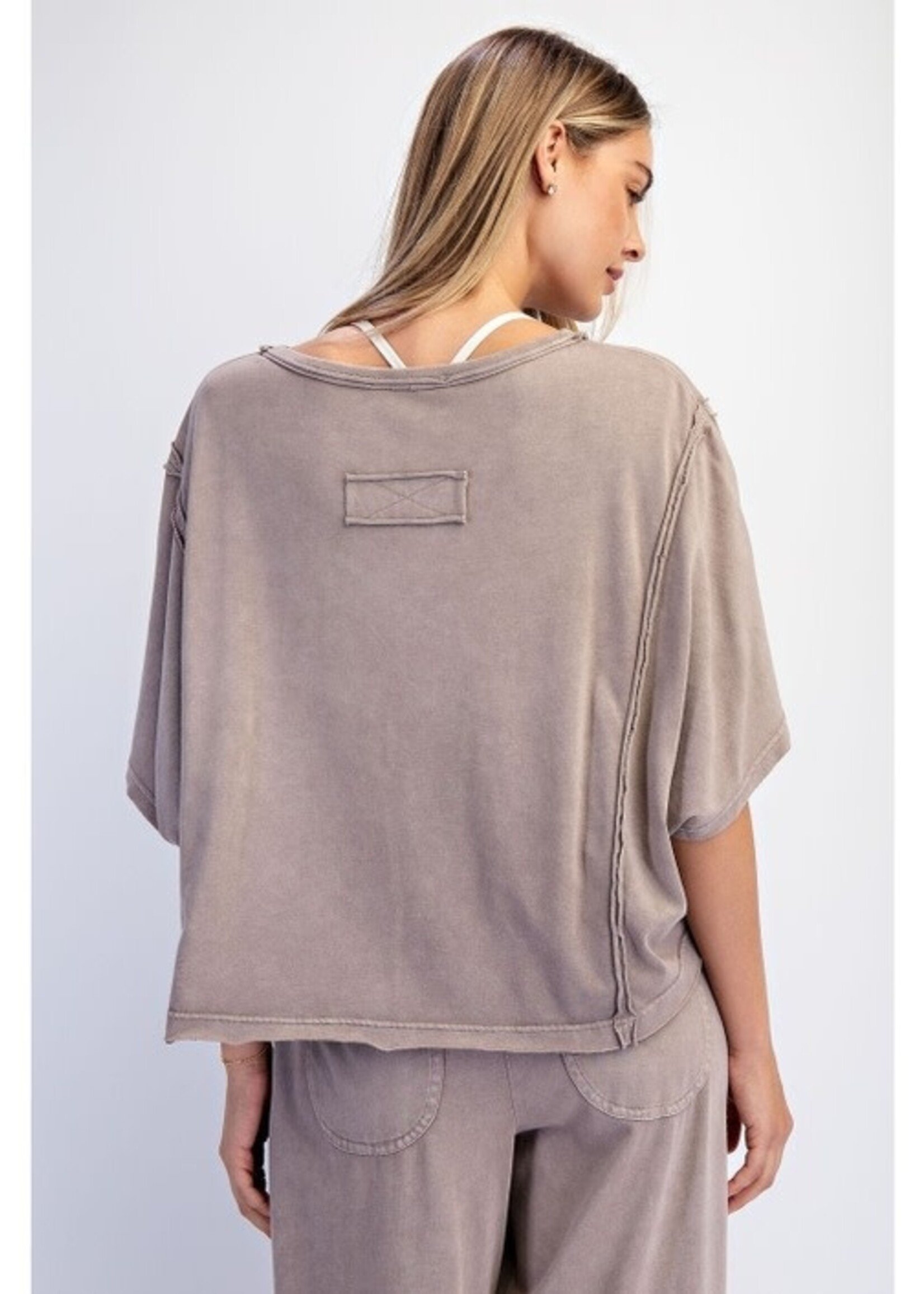 PREORDER Black Mineral Wash Barrel Pant & Top Set