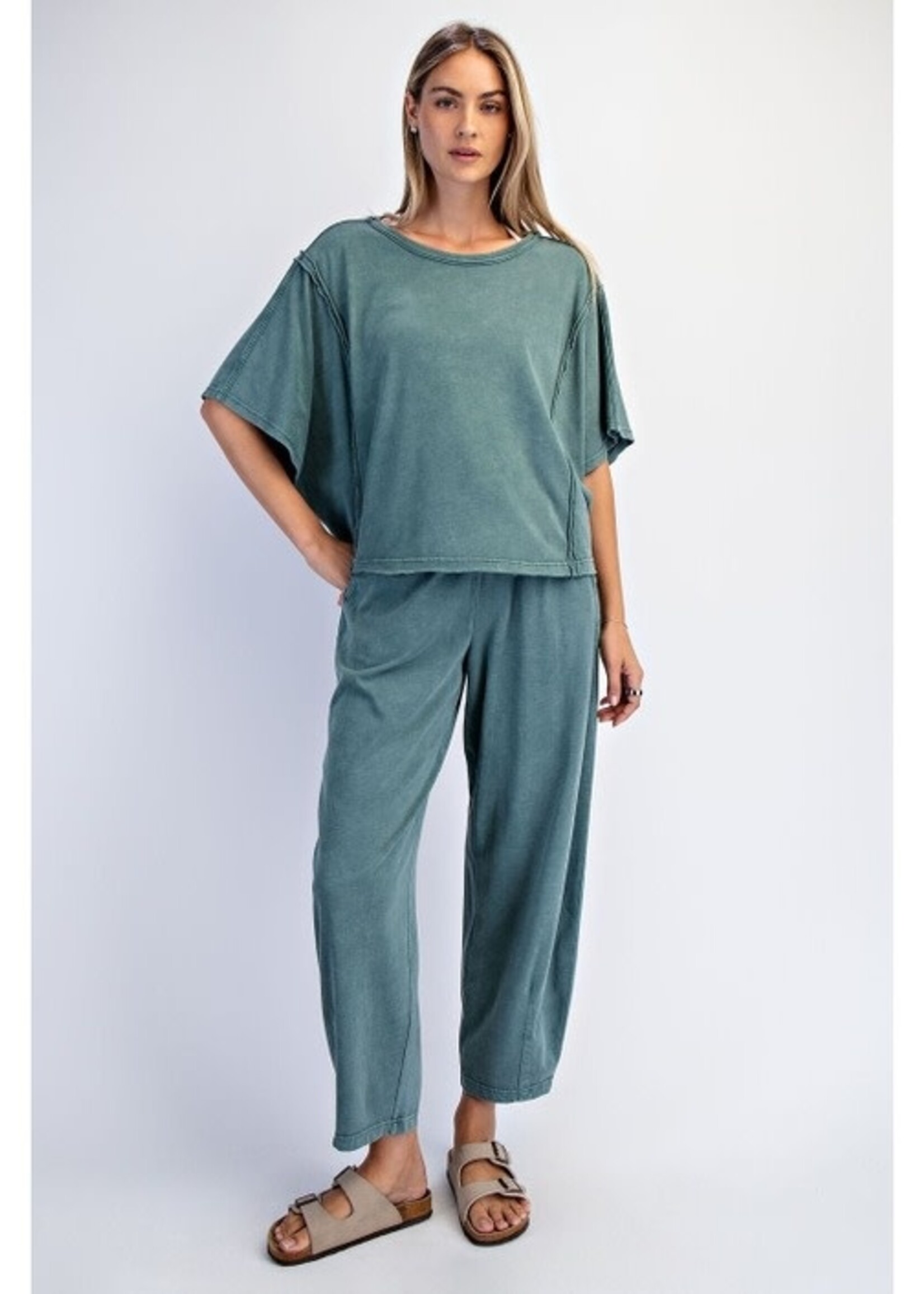 Rae Mode PREORDER Black Mineral Wash Barrel Pant & Top Set