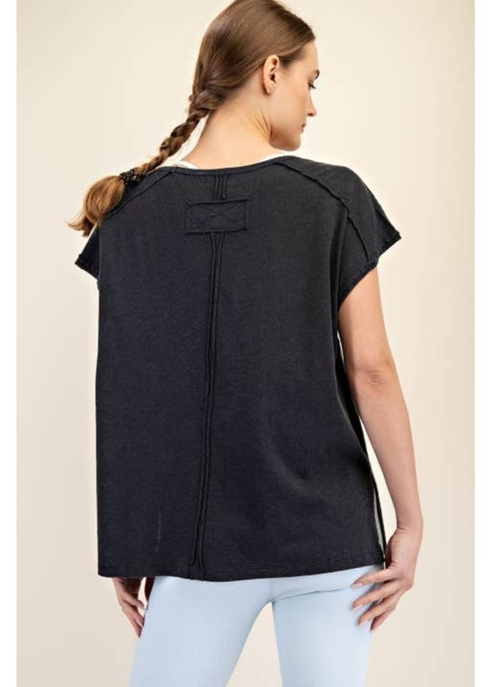 Rae Mode Mineral Wash Short Sleeve Top