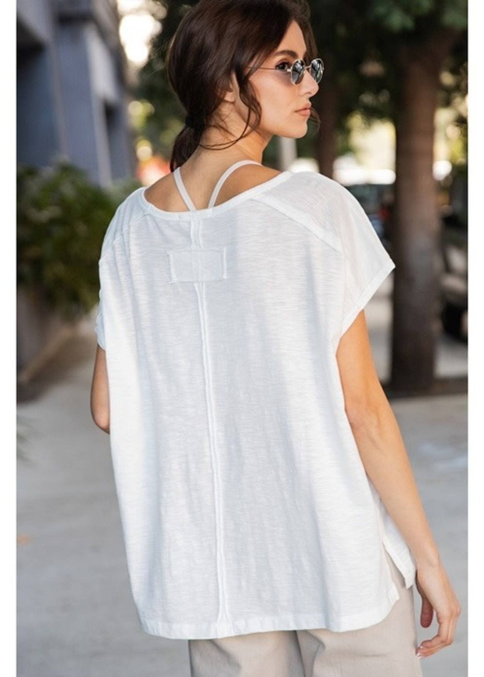 Mineral Wash Short Sleeve Top