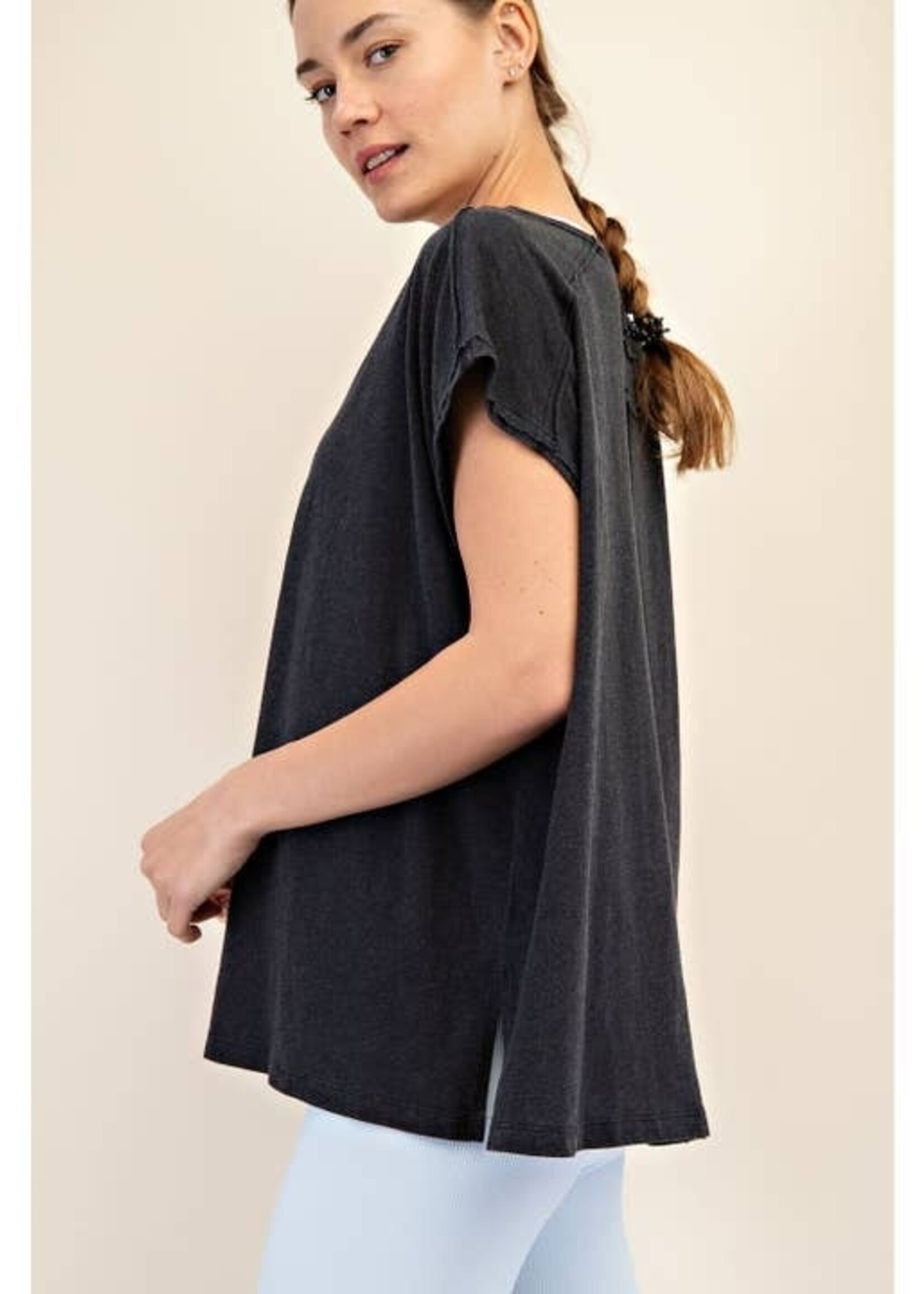 Rae Mode Mineral Wash Short Sleeve Top