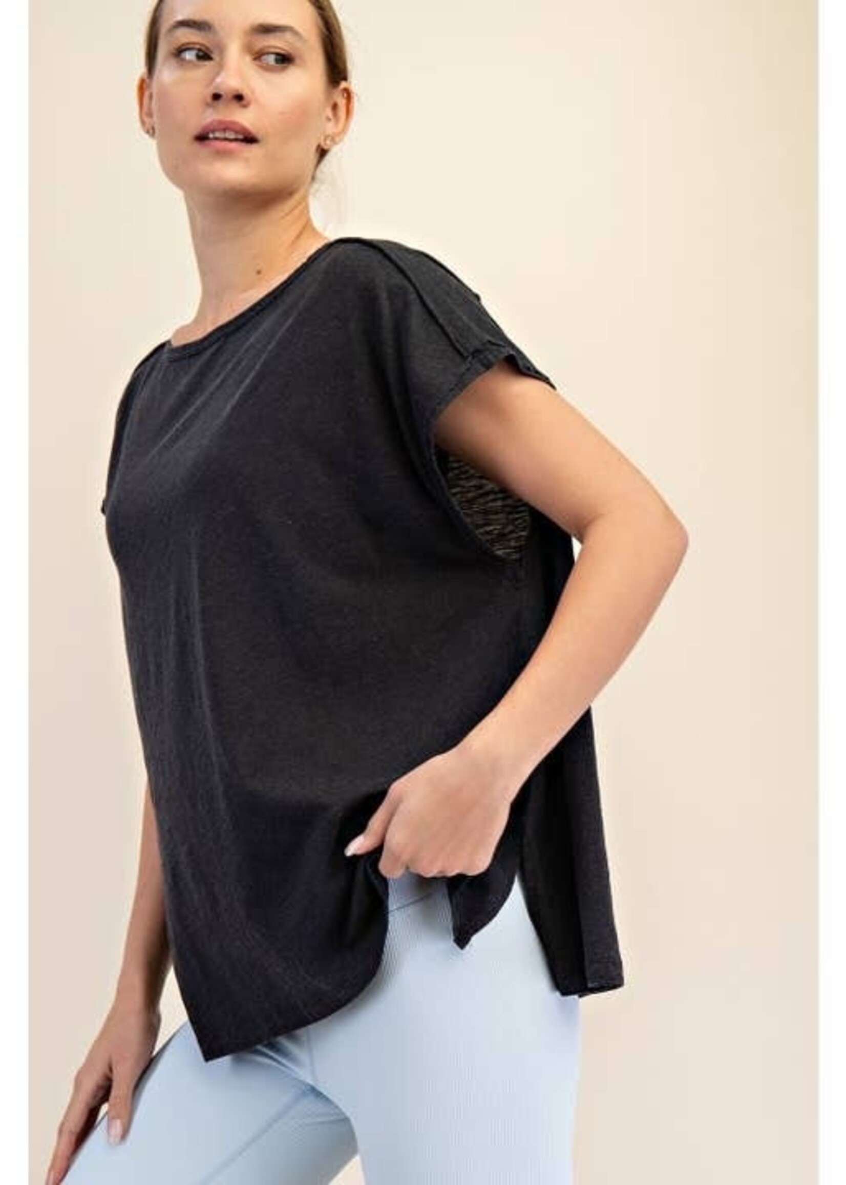 Rae Mode Mineral Wash Short Sleeve Top