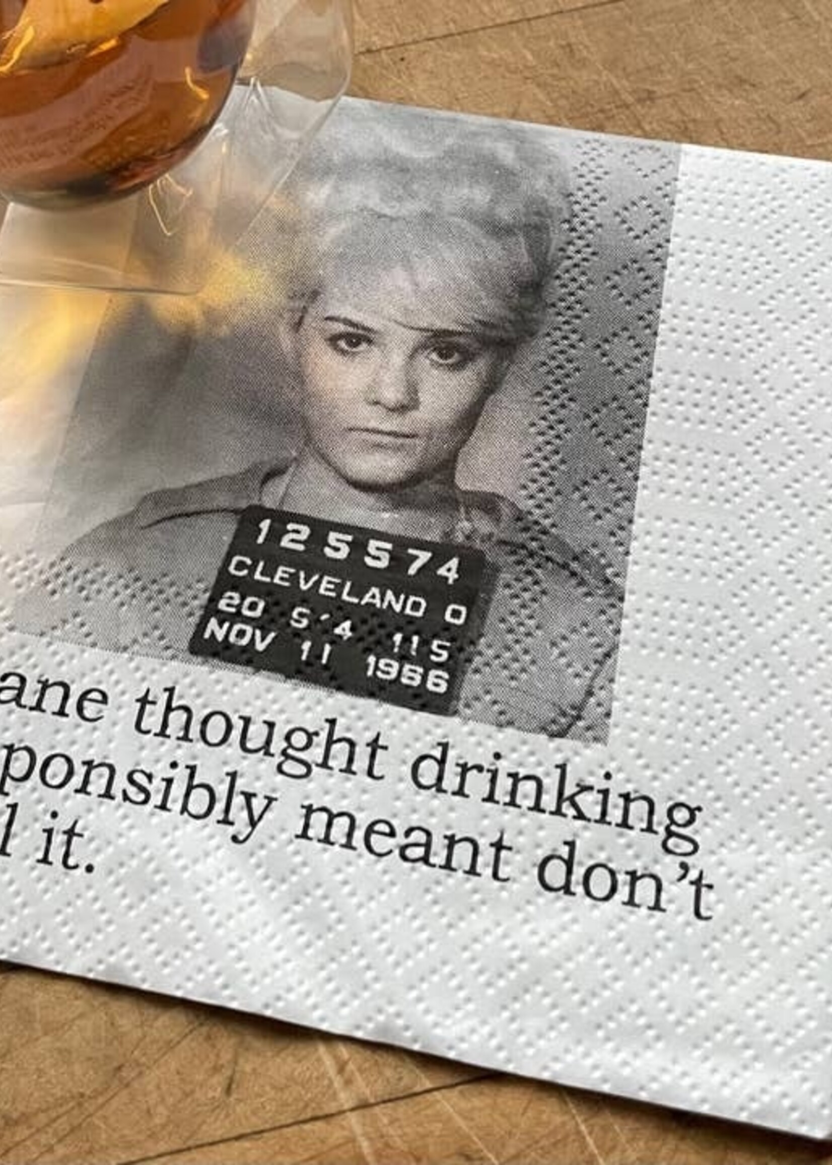 MugShot Diane Responsible Drinking Napkins