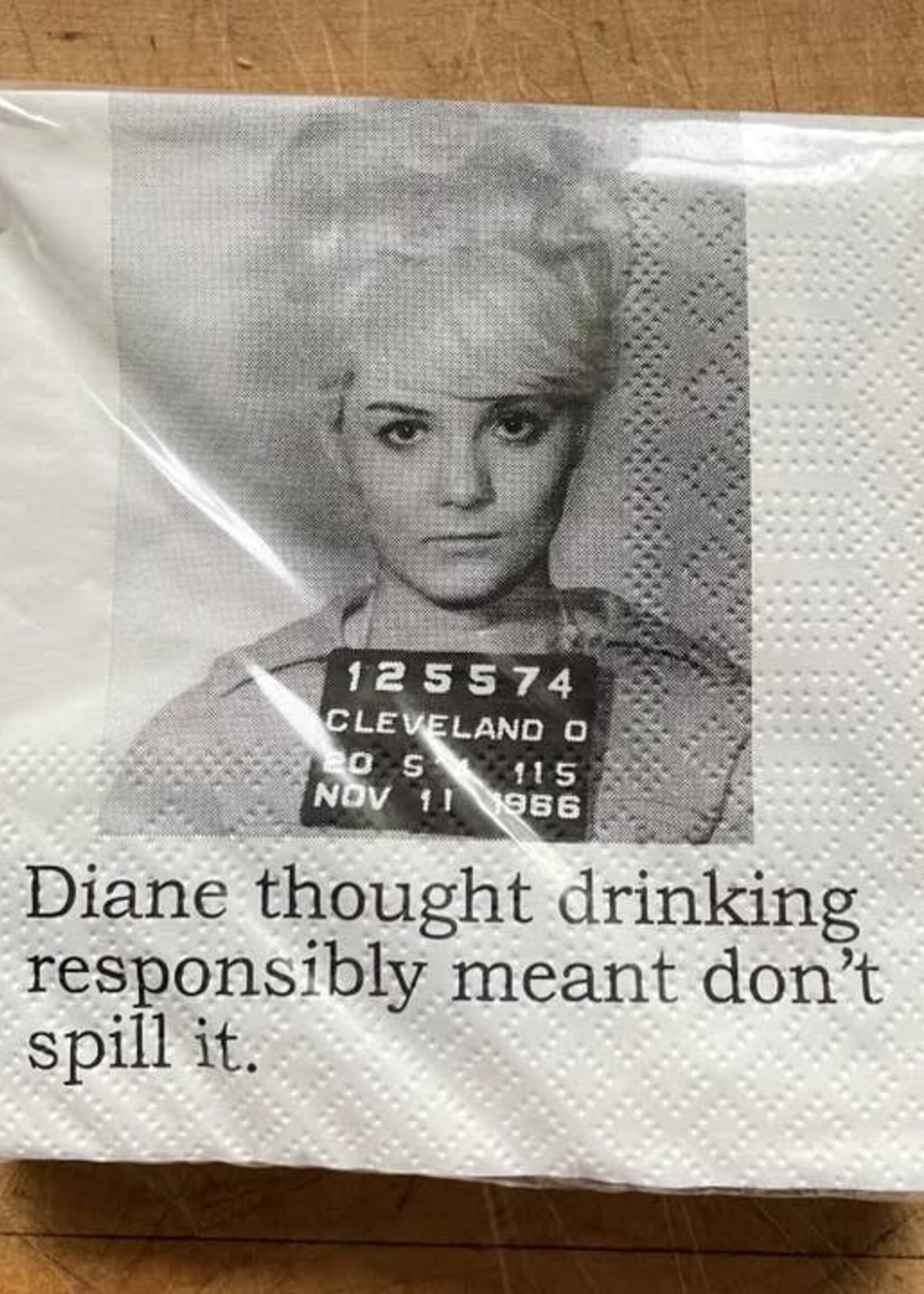 MugShot Diane Responsible Drinking Napkins