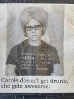 Vintage Mugshot Napkins Carole Gets Awesome
