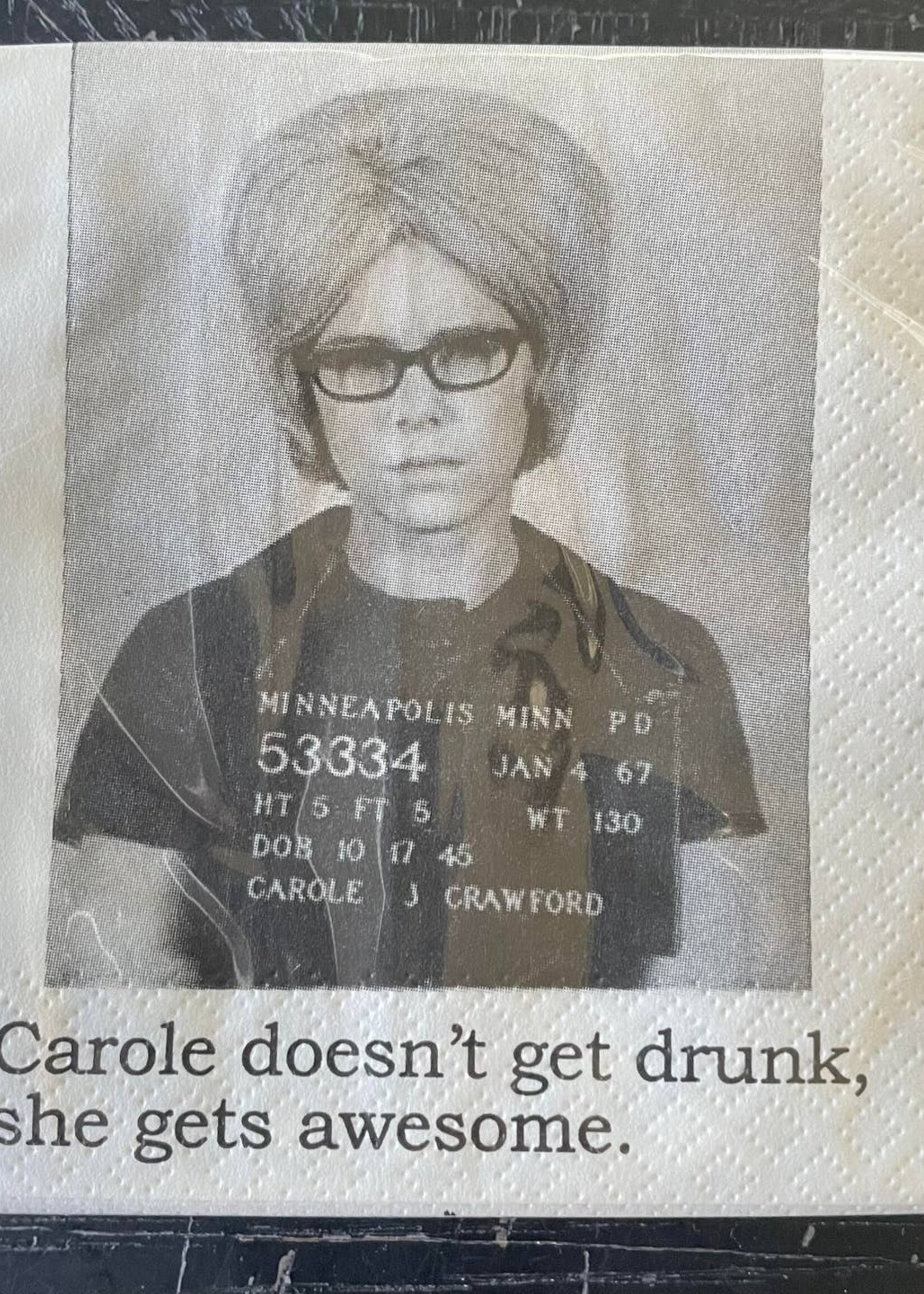 Mugshot Carole Awesome Napkins