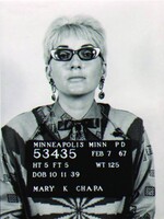 Vintage Mugshot Greeting Card Mary Hell on Wheels