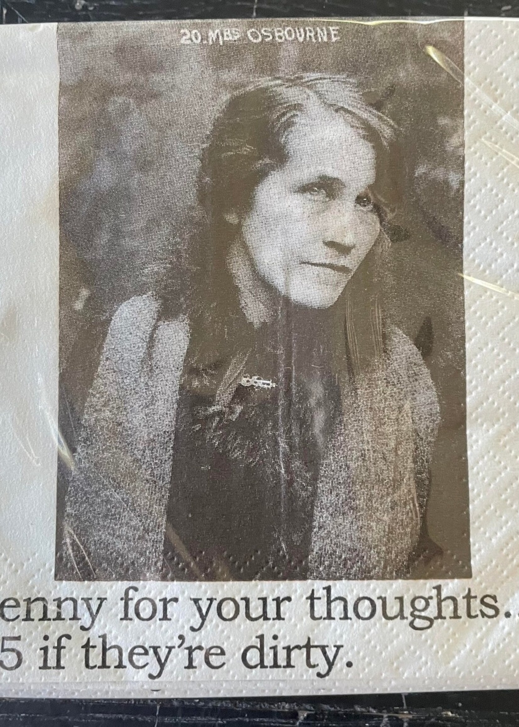 Vintage Mugshot Napkins Penny For Thoughts