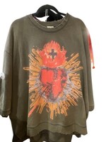 Jaded Gypsy Dance With The Moon Sweatshirt Olive Sacred Heart One Size PREORDER MARCH 26