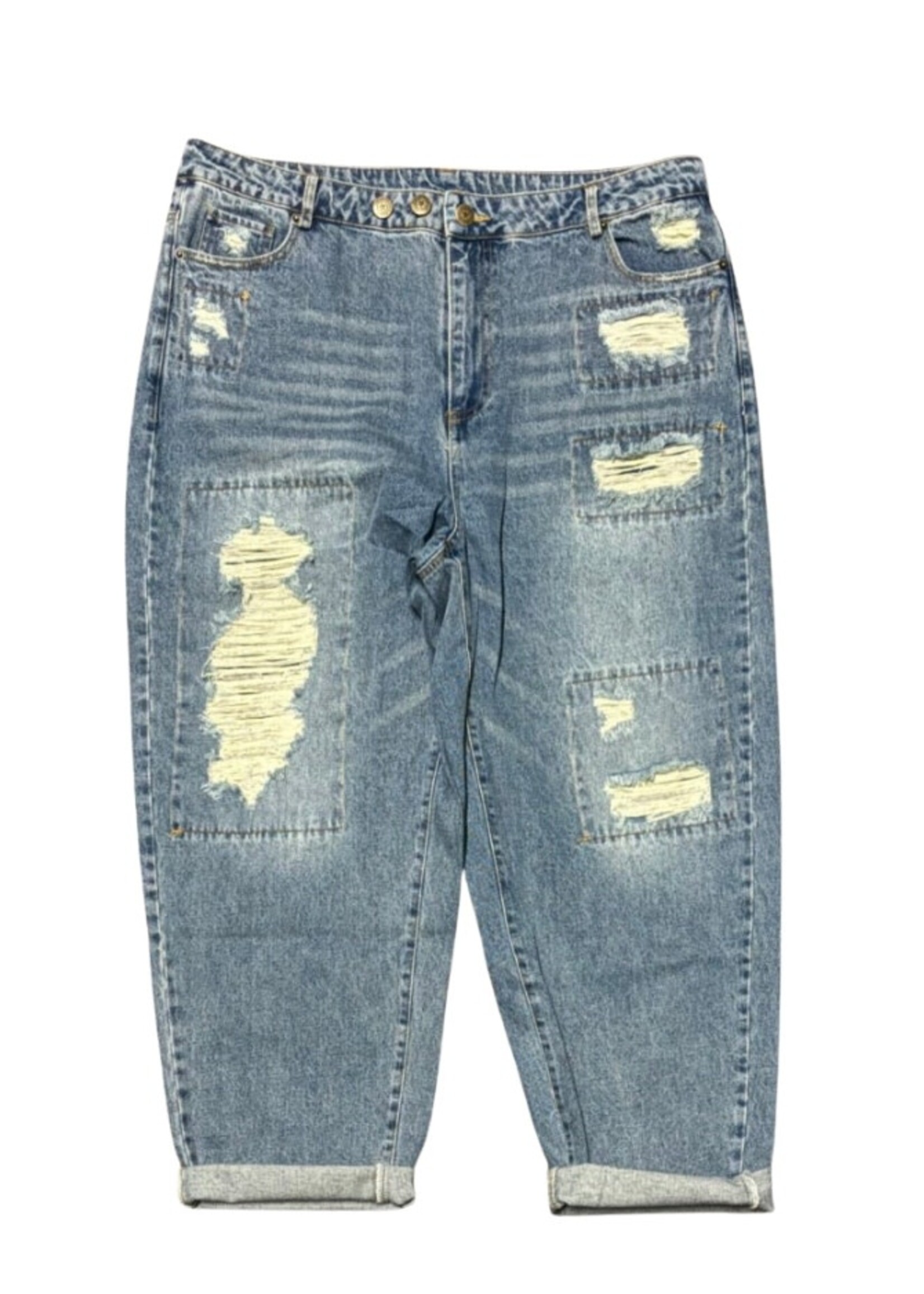 Jaded Gypsy Forever Love Jeans Medium Wash Distressed