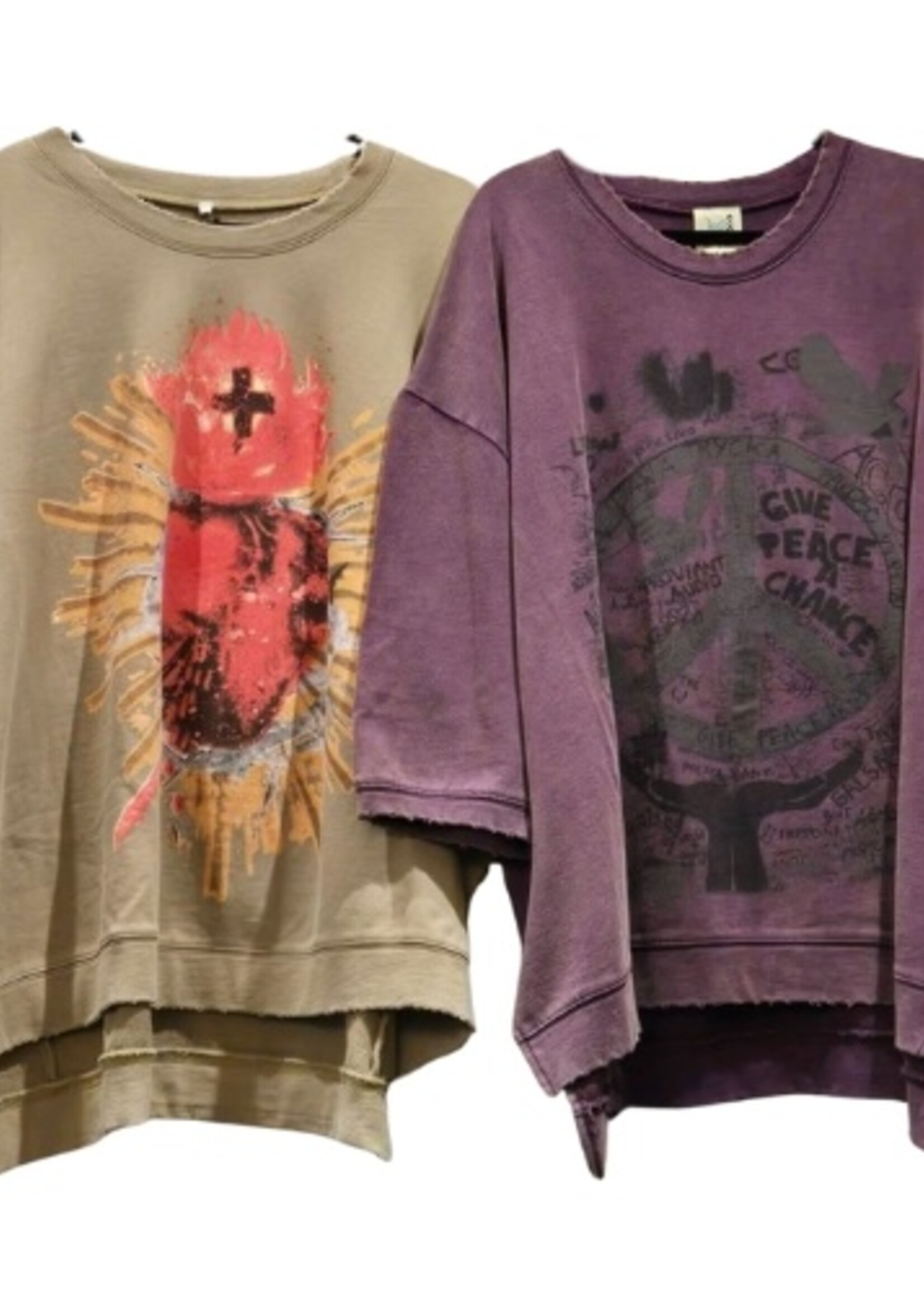 Jaded Gypsy Dance With The Moon Sweatshirt Peace Plum One Size PREORDER MARCH 26