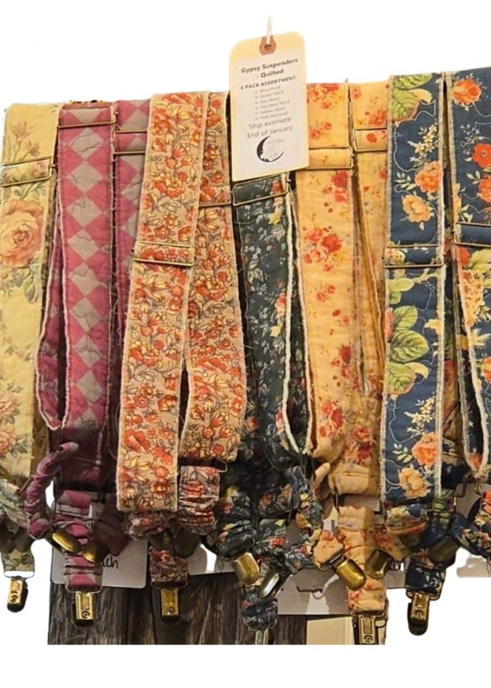 Jaded Gypsy Clothing Quilted Suspenders