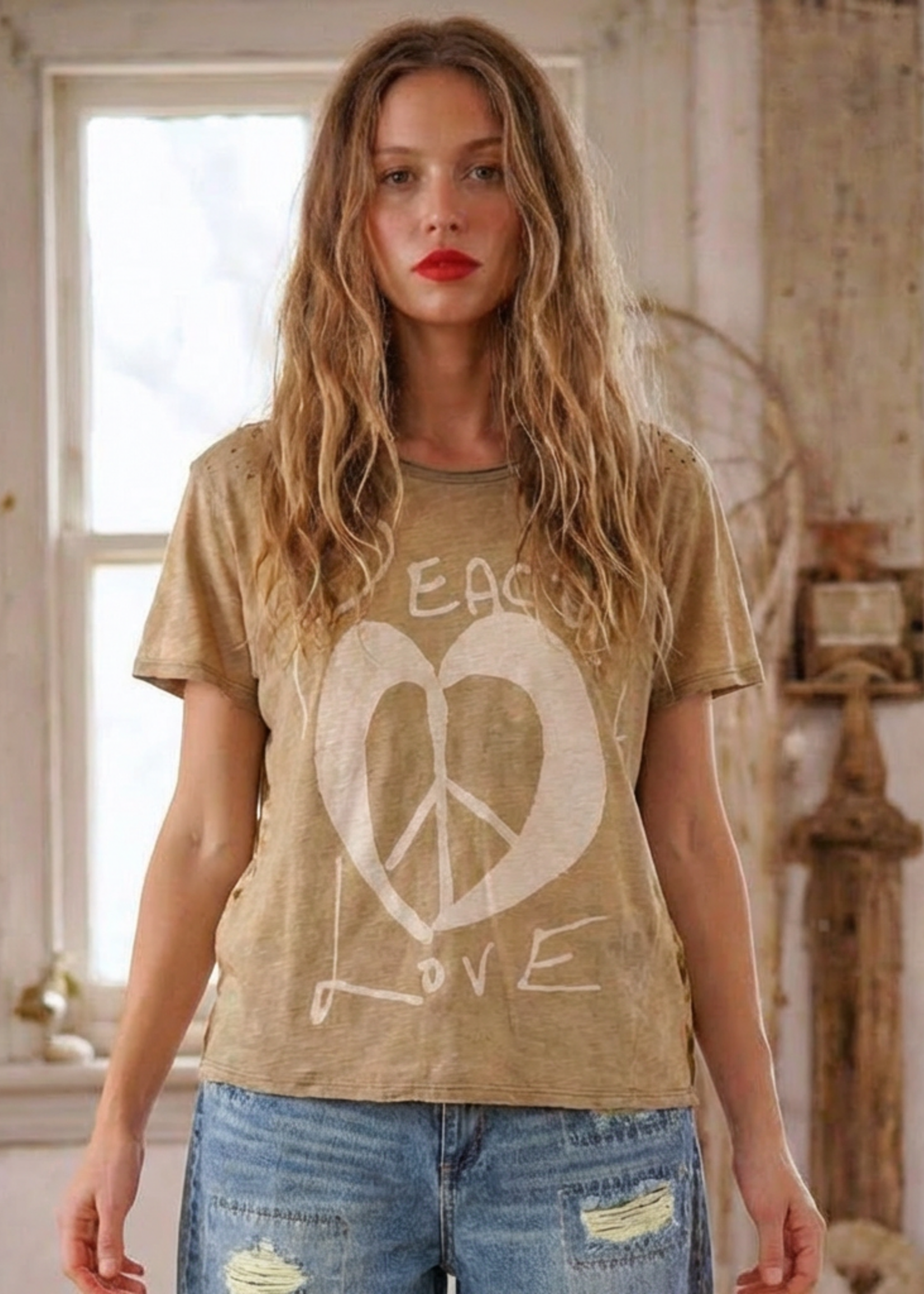 Jaded Gypsy Clothing Moon Dance Tee Peace & Love