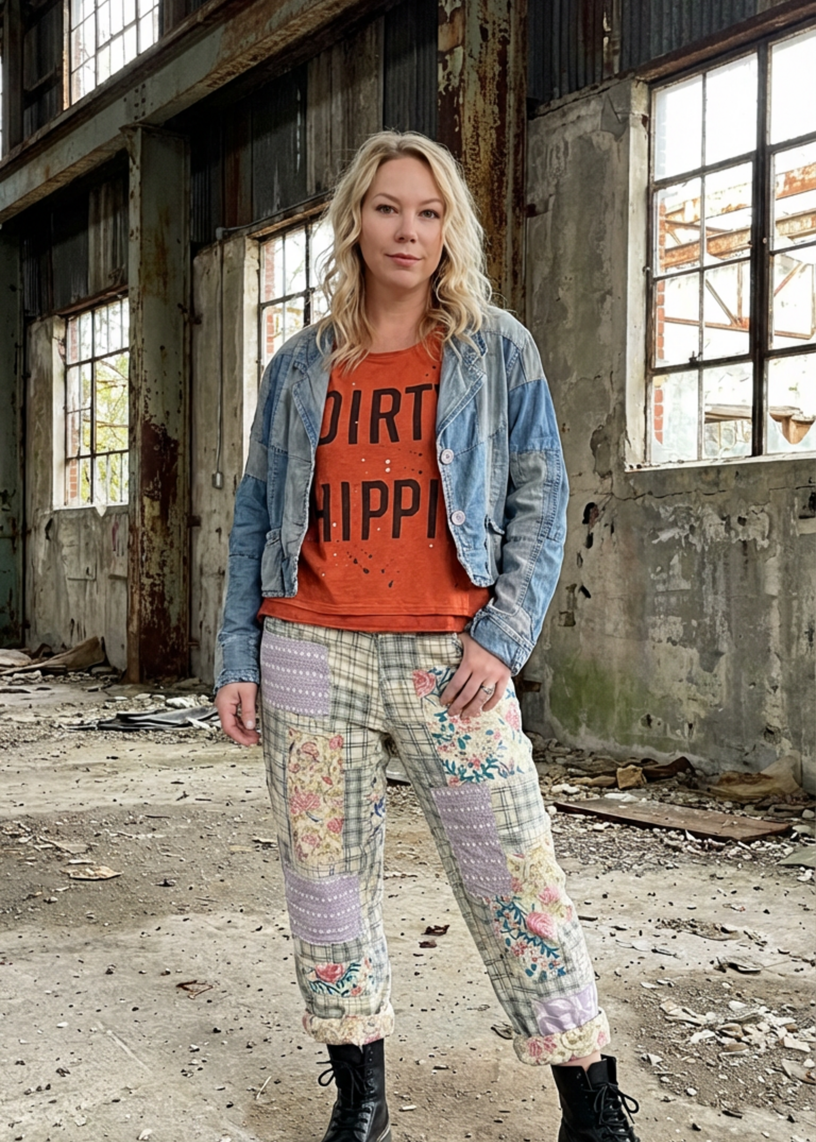 Jaded Gypsy Clothing Dirty Hippie Tee - Vintage Rust