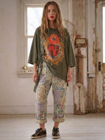 Jaded Gypsy Clothing Traveling On Pants Taupe Plaid