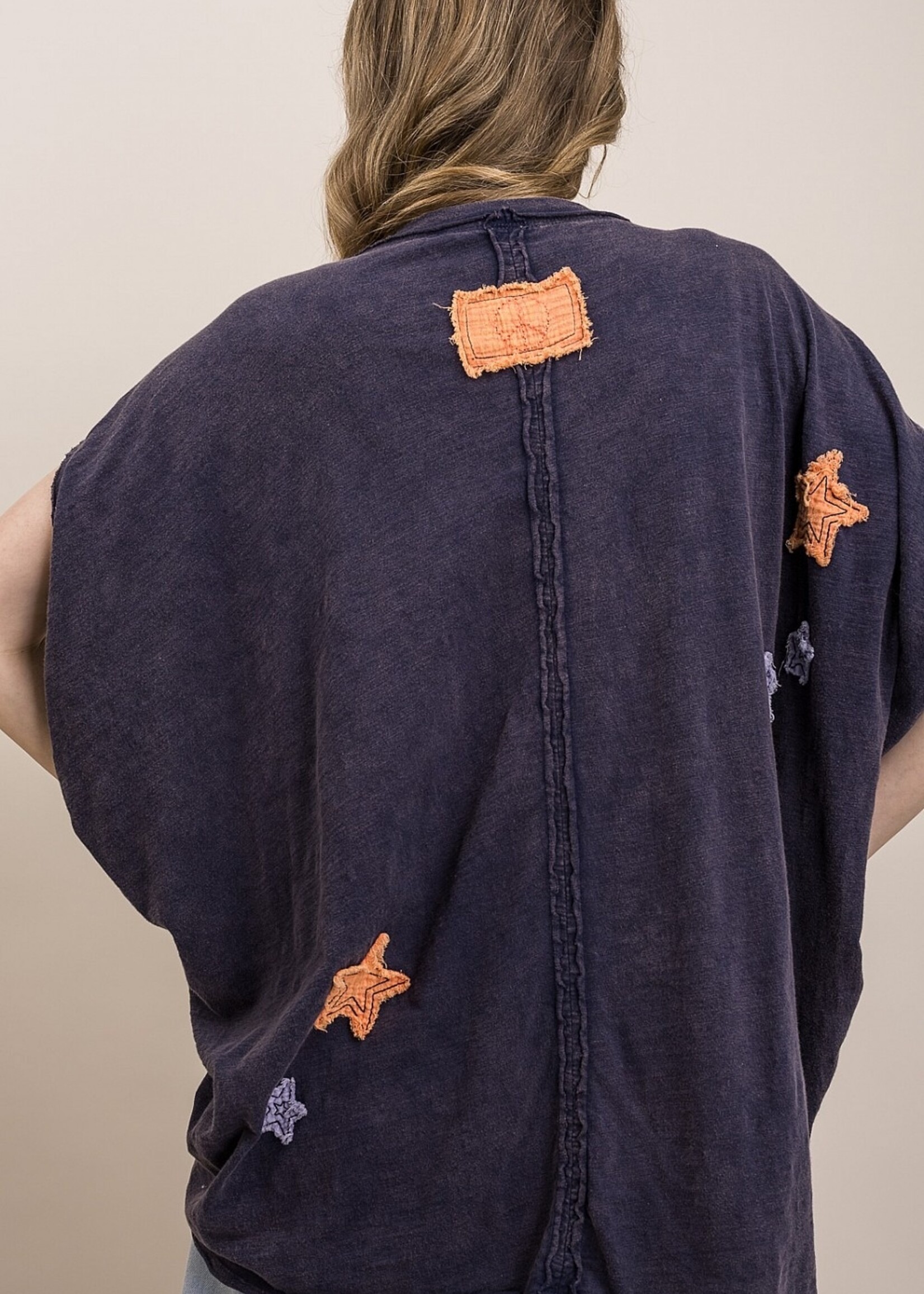 Blue Velvet Star Child Tee Navy