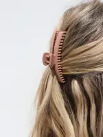 Kaxi Matte Midi Hold Everything Claw Champagne