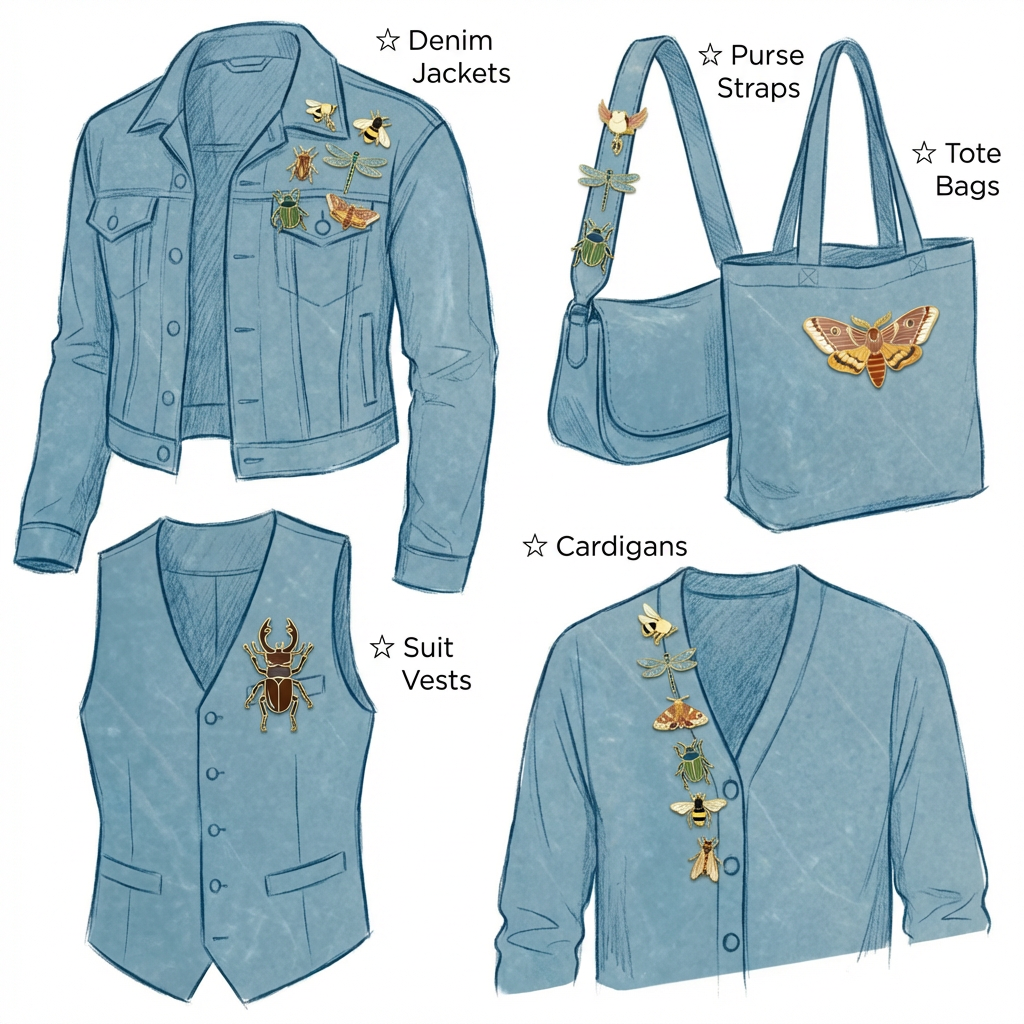 ideas on how to wear brooch pins infographic the periwinkle shoppe