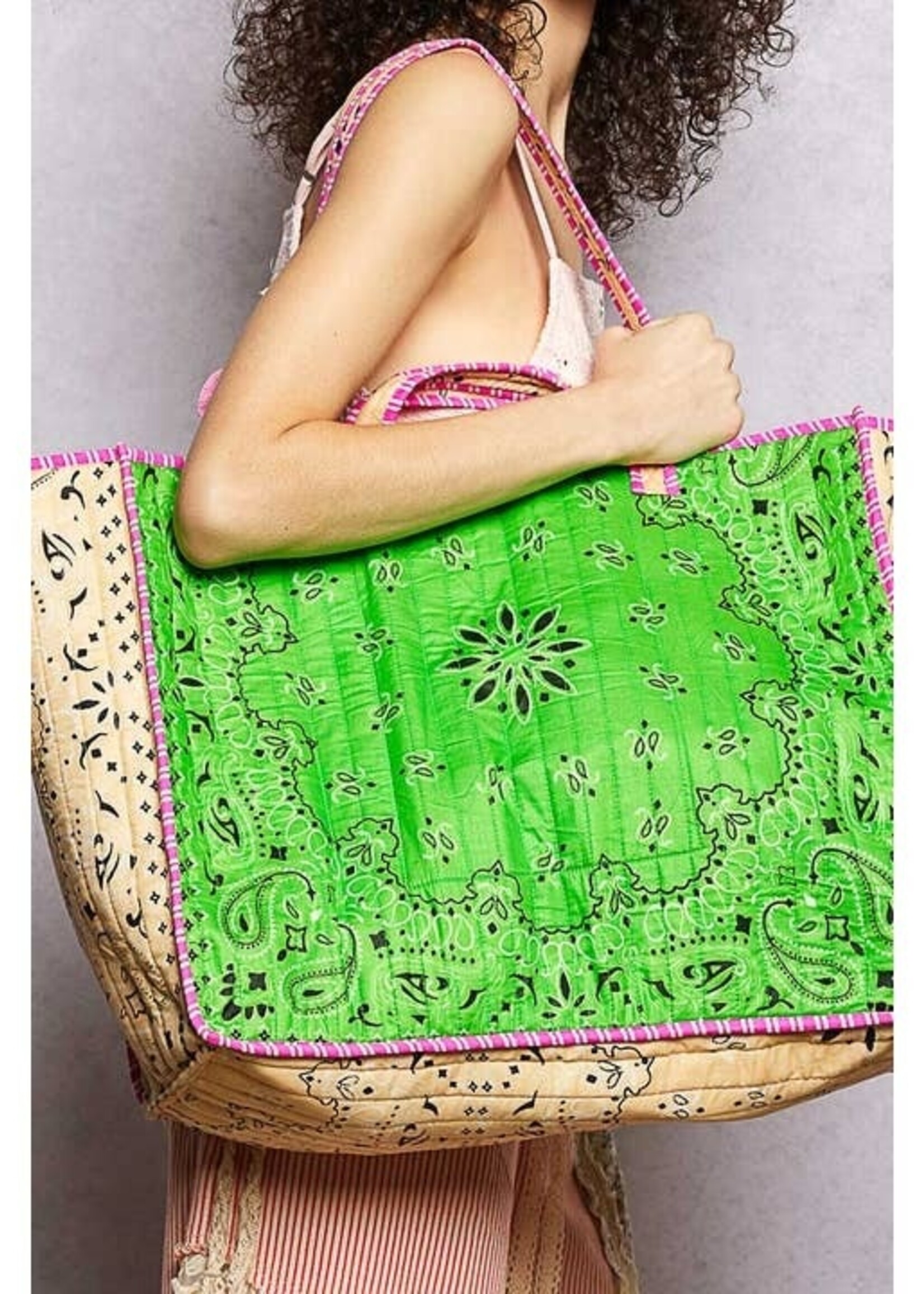 POL Love Bandana Quilted Tote Bag
