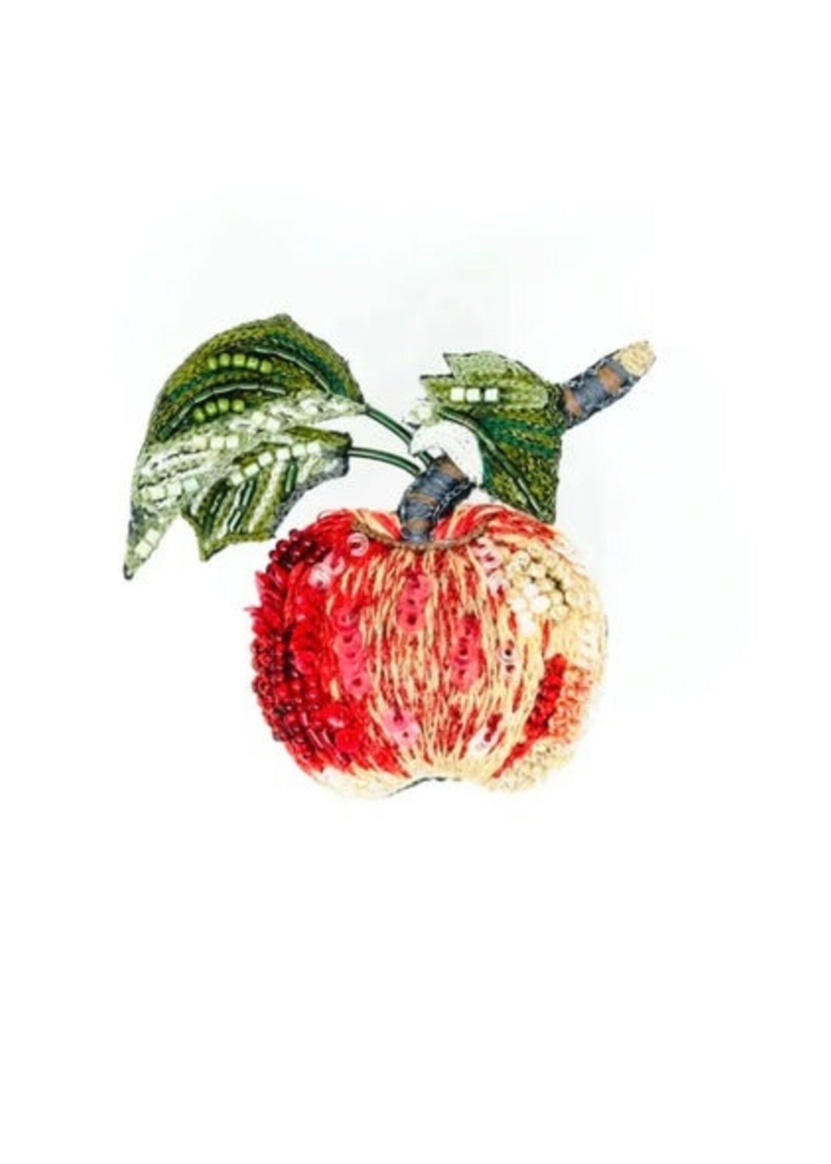 Trovelore Apple Brooch Pin Handmade PREORDER