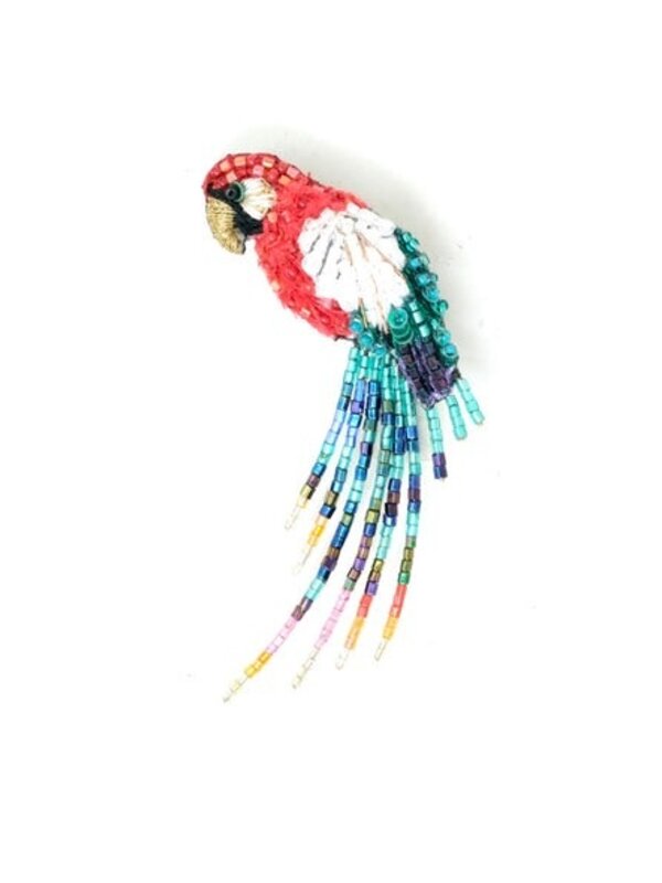 parrot arara Macao brooch