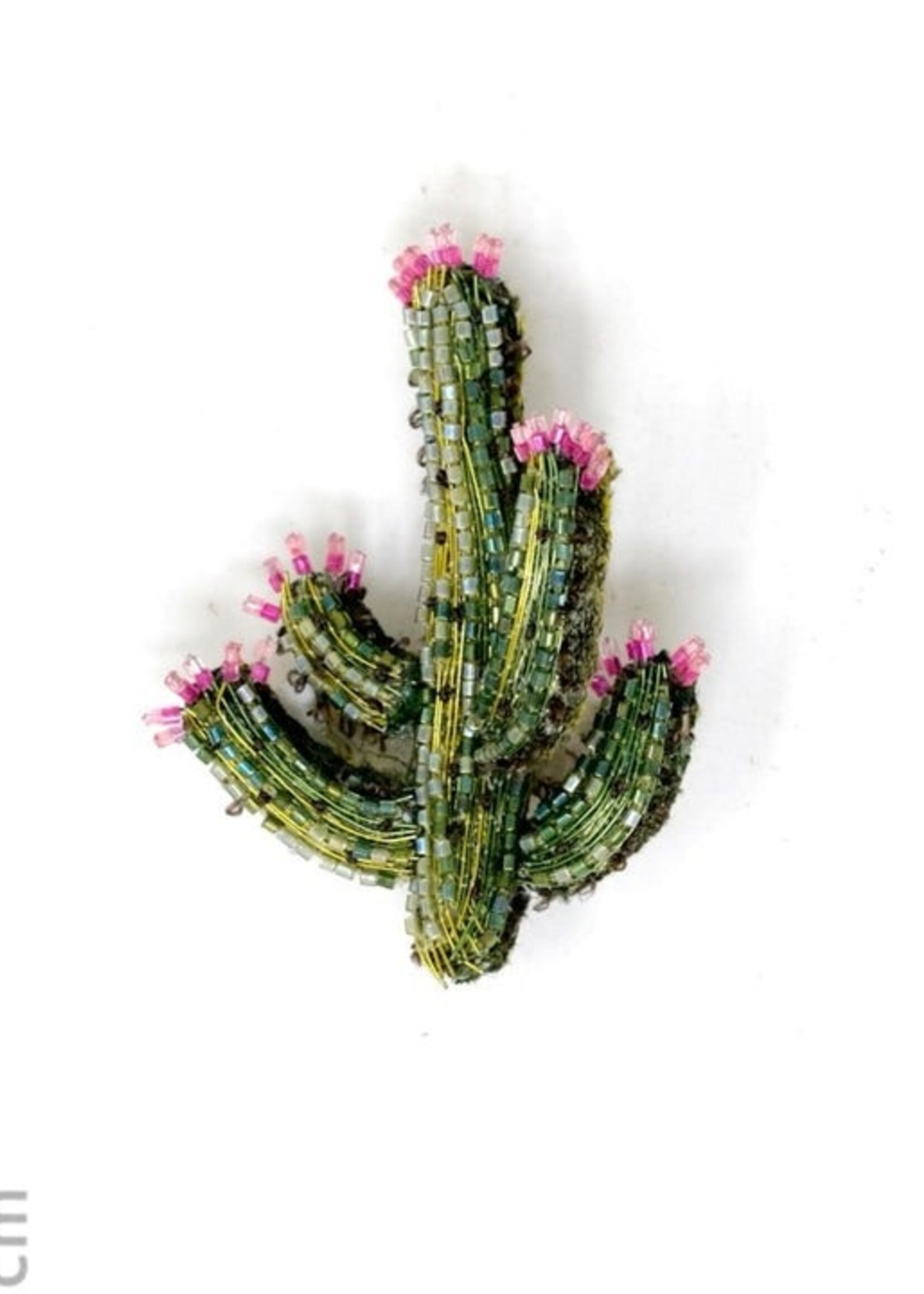 Trovelore Blooming Cactus Brooch Pin Handmade PREORDER
