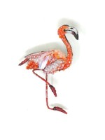 Trovelore Caribbean Flamingo Brooch Pin Handmade