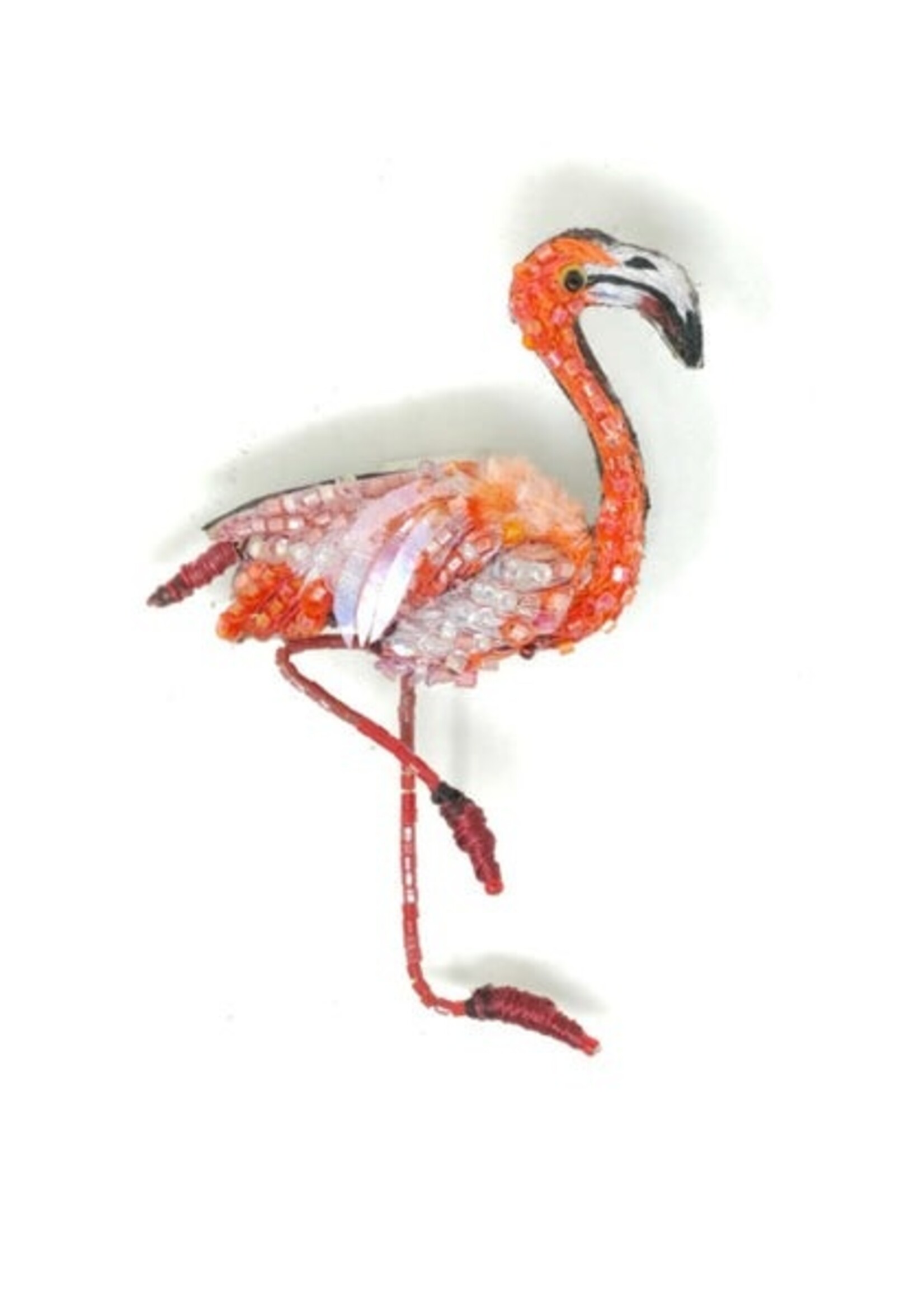 Trovelore Caribbean Flamingo Brooch Pin Handmade