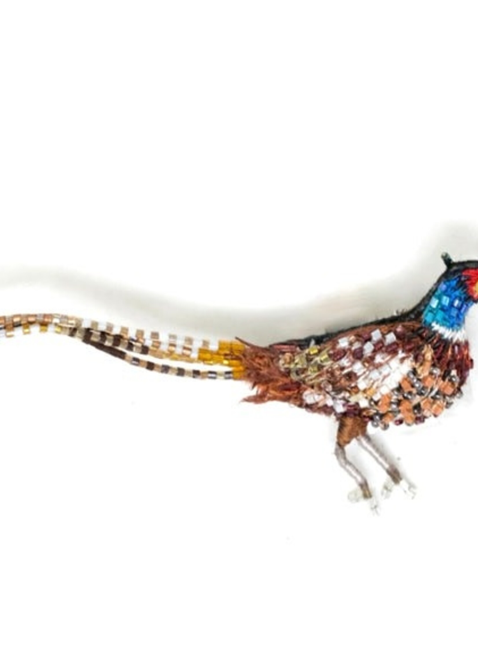Trovelore Common Pheasant Brooch Pin Handmade PREORDER