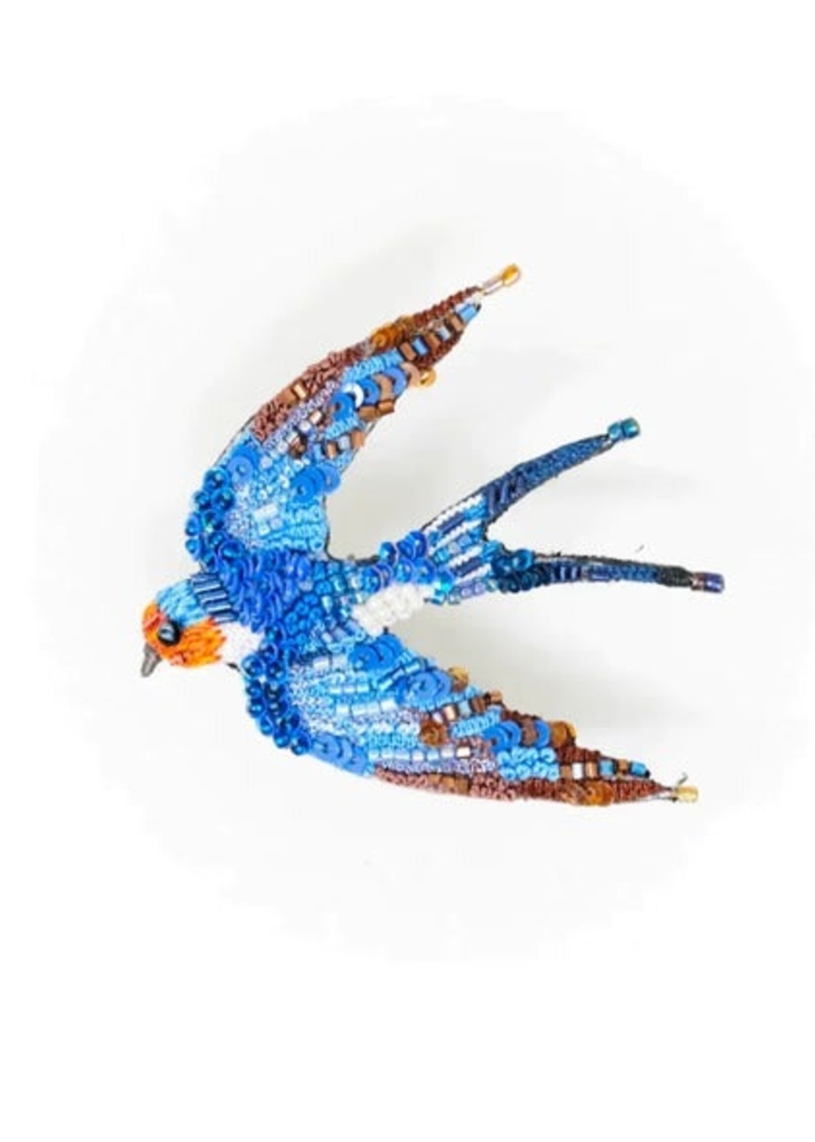 Trovelore Flying Swallow Brooch Pin Handmade