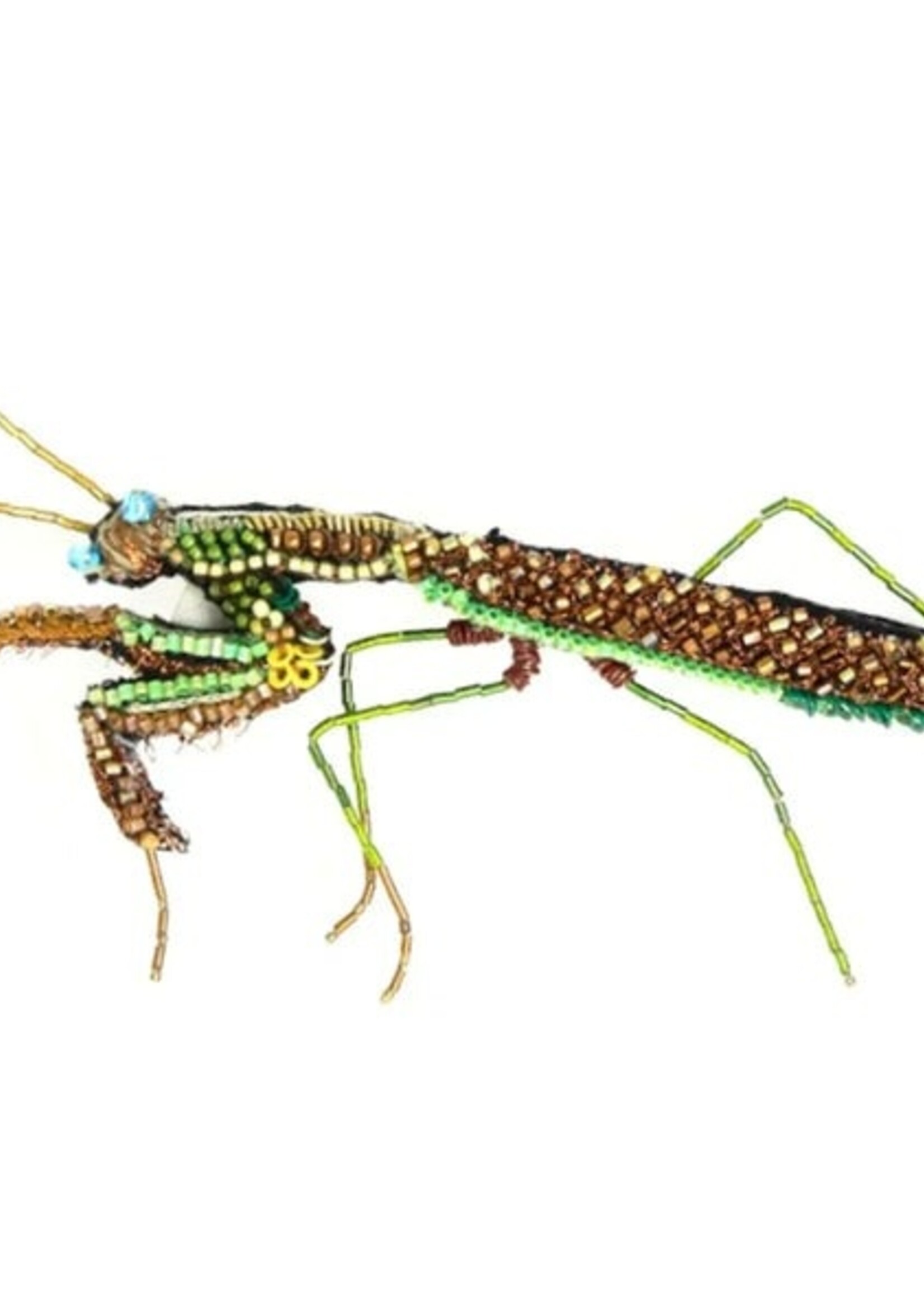 Trovelore Green Mantis Brooch Pin Handmade