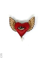 Trovelore Guardian Heart Wings Brooch Pin Handmade PREORDER