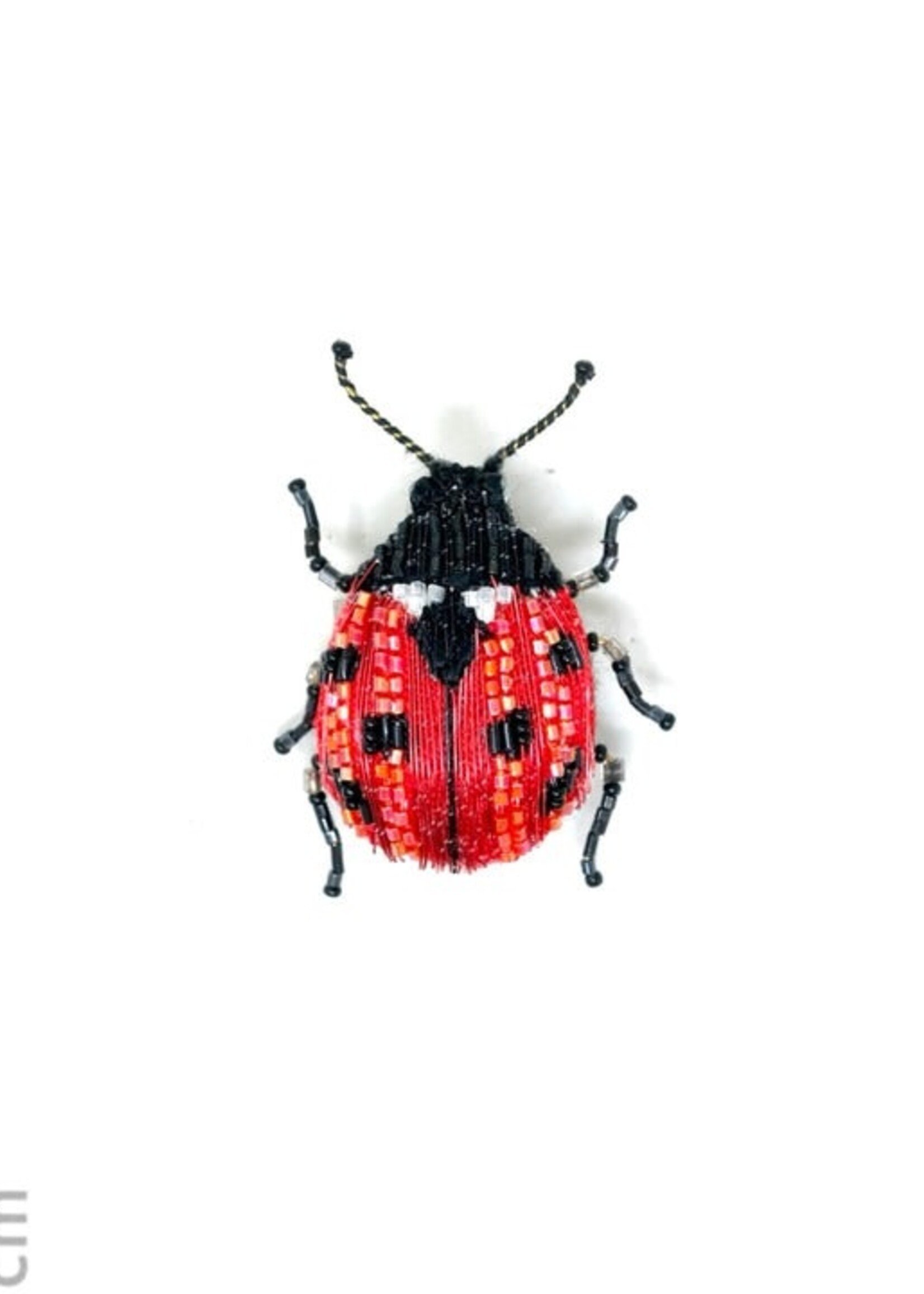 Trovelore Lucky Ladybug Beetle Brooch Pin Handmade PREORDER