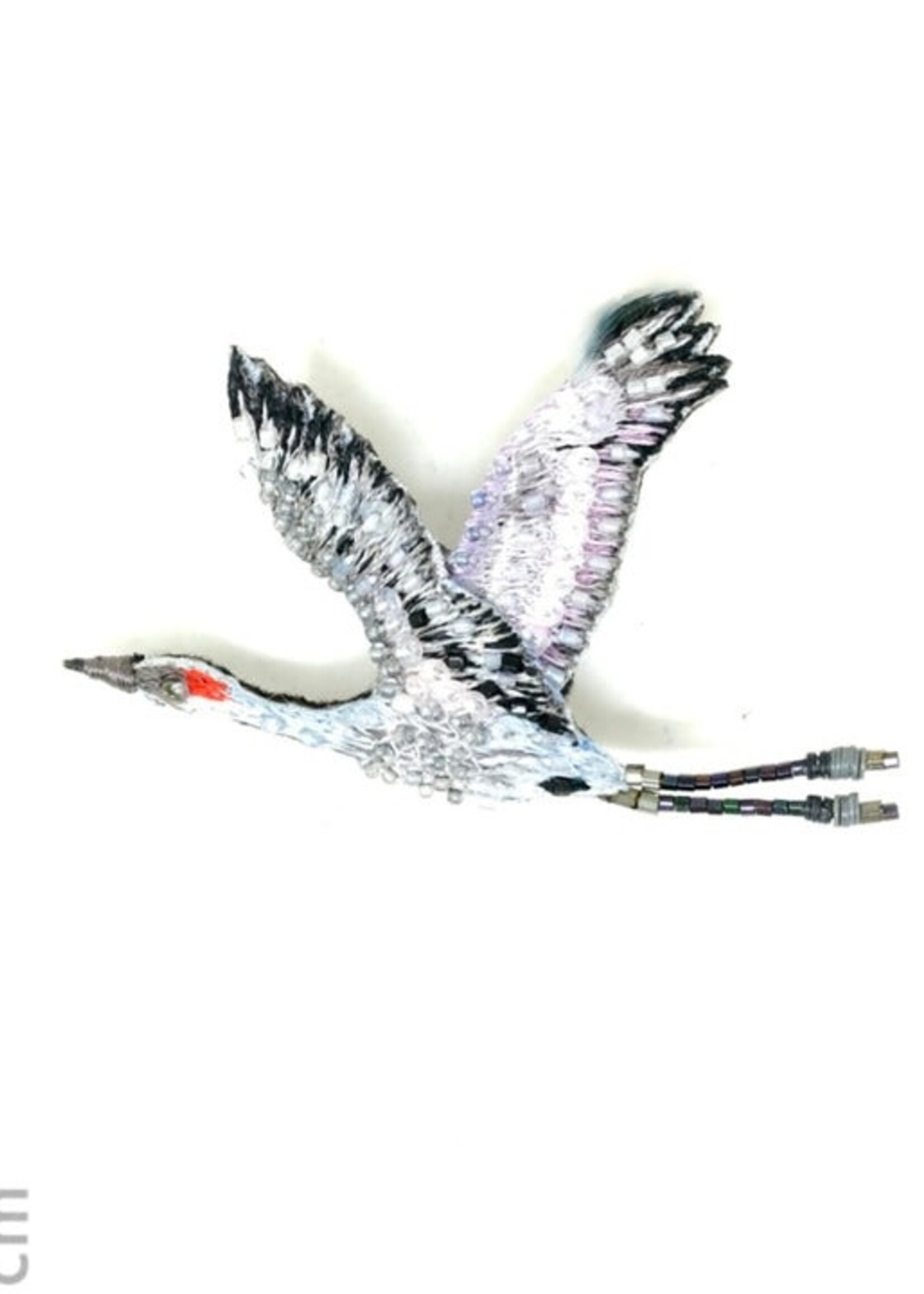 Trovelore Sandhill Crane Brooch Pin Handmade PREORDER