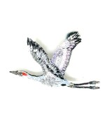 Trovelore Sandhill Crane Brooch Pin Handmade