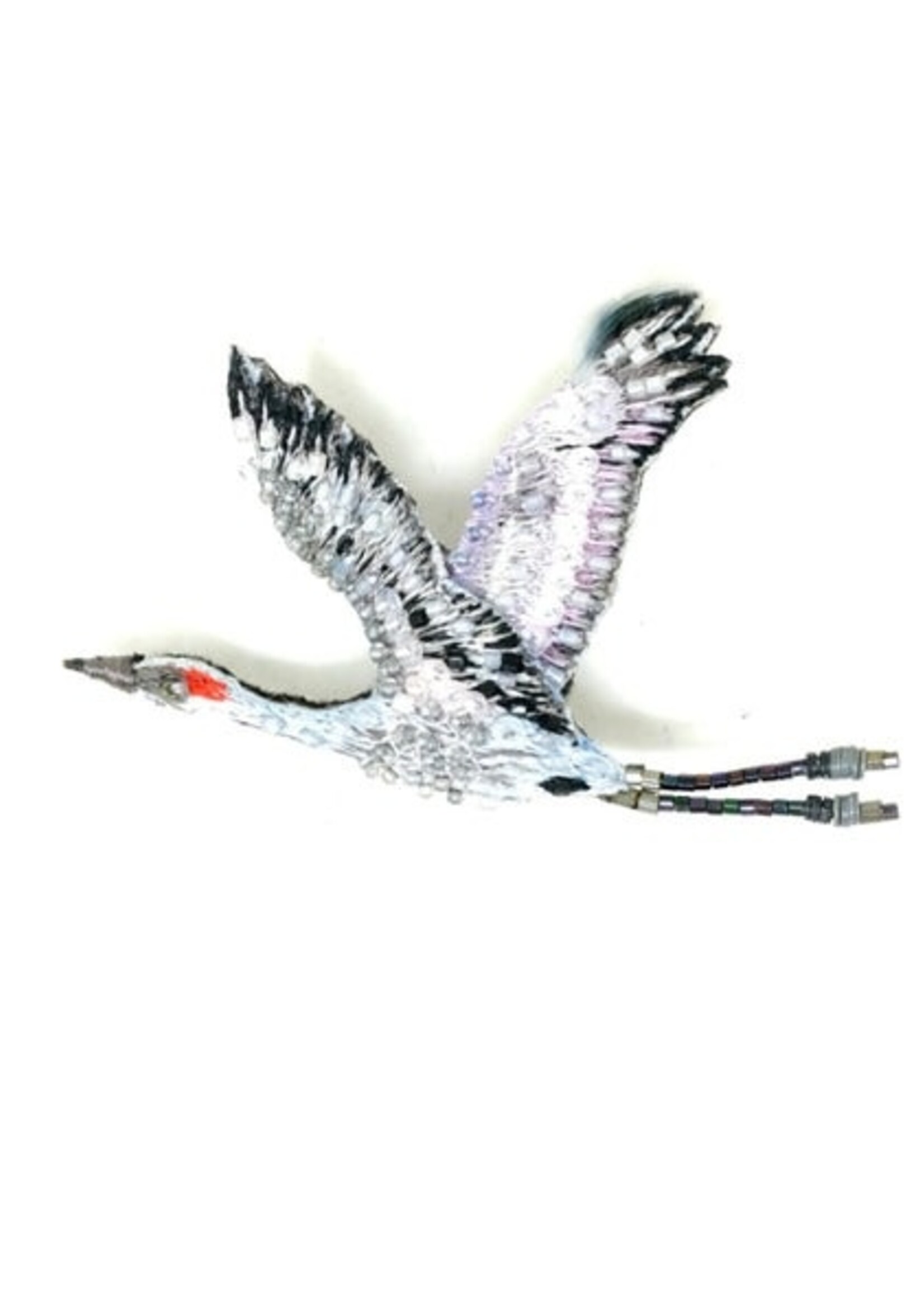Trovelore Sandhill Crane Brooch Pin Handmade PREORDER