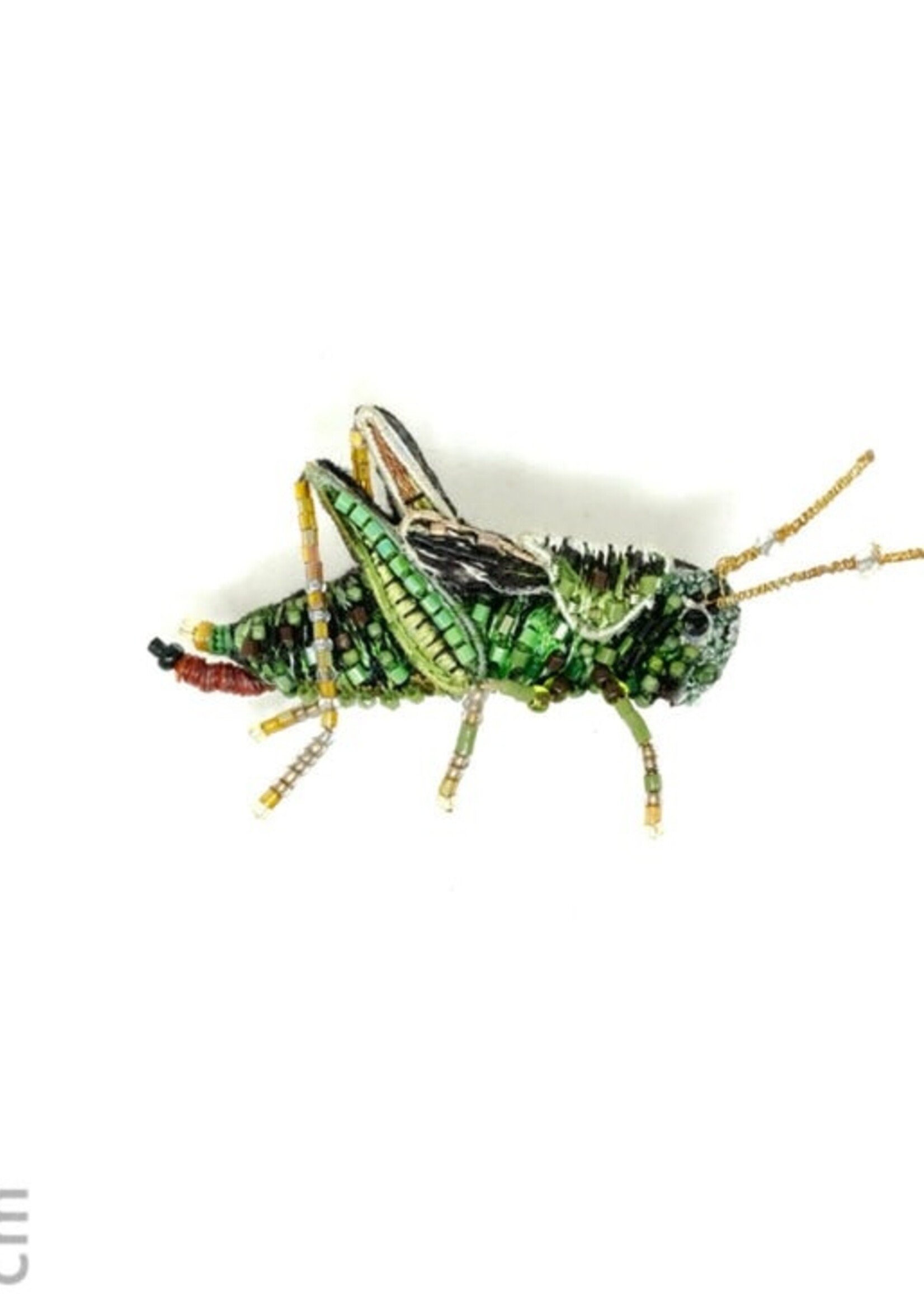 Trovelore Two Stripped Grasshopper Brooch Pin Handmade PREORDER