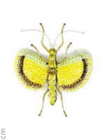 Trovelore Yellow Umbrella Insect Brooch Pin Handmade PREORDER