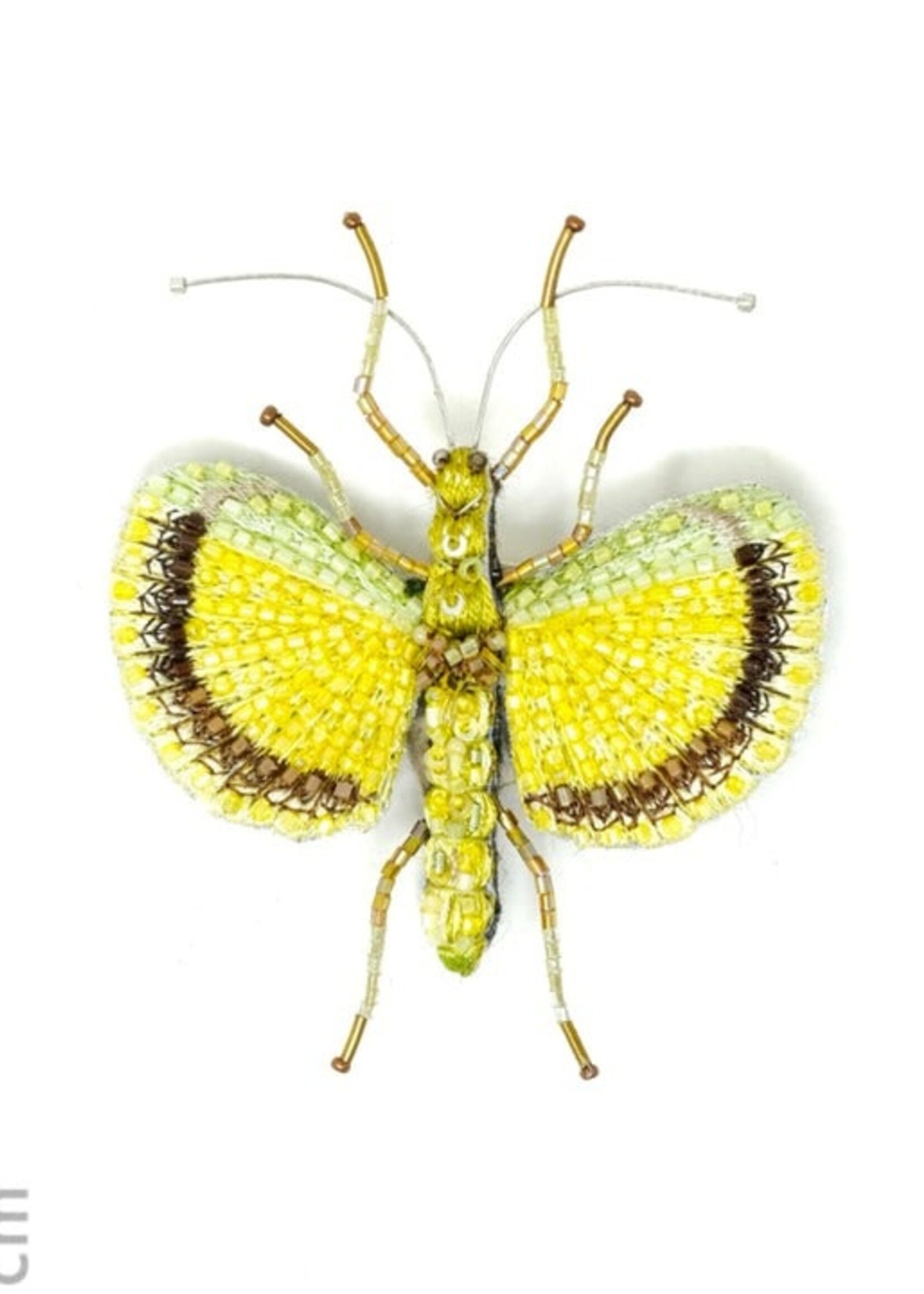 Trovelore Yellow Umbrella Insect Brooch Pin Handmade PREORDER