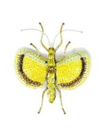 Trovelore Yellow Umbrella Insect Brooch Pin Handmade