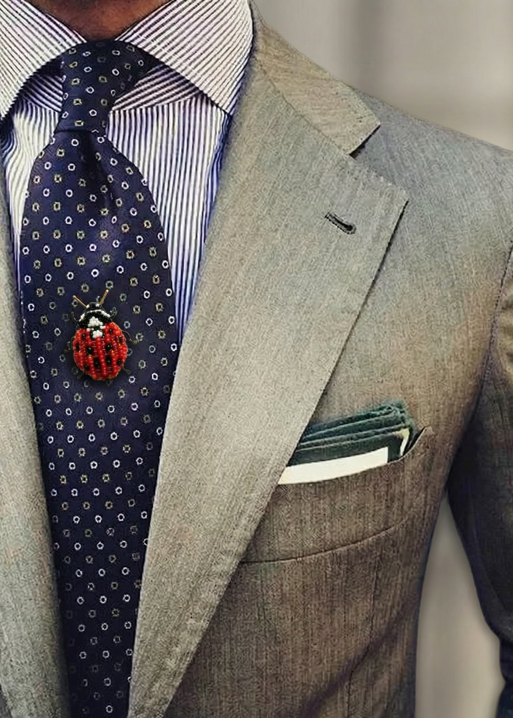 Trovelore Lucky Ladybug Beetle Brooch Pin Handmade PREORDER