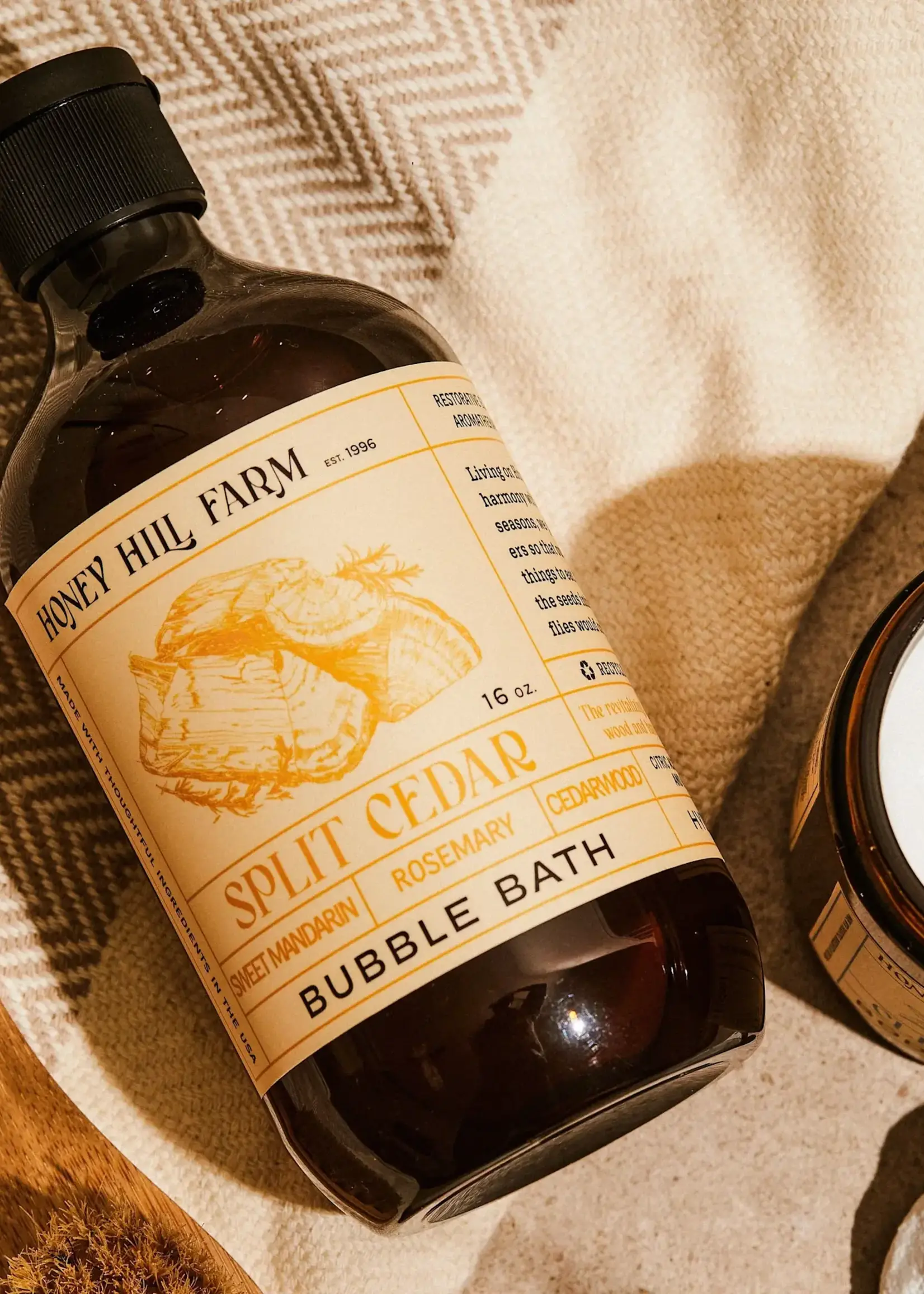 Honey Hills Farm Split Cedar Bubble Bath 16 oz