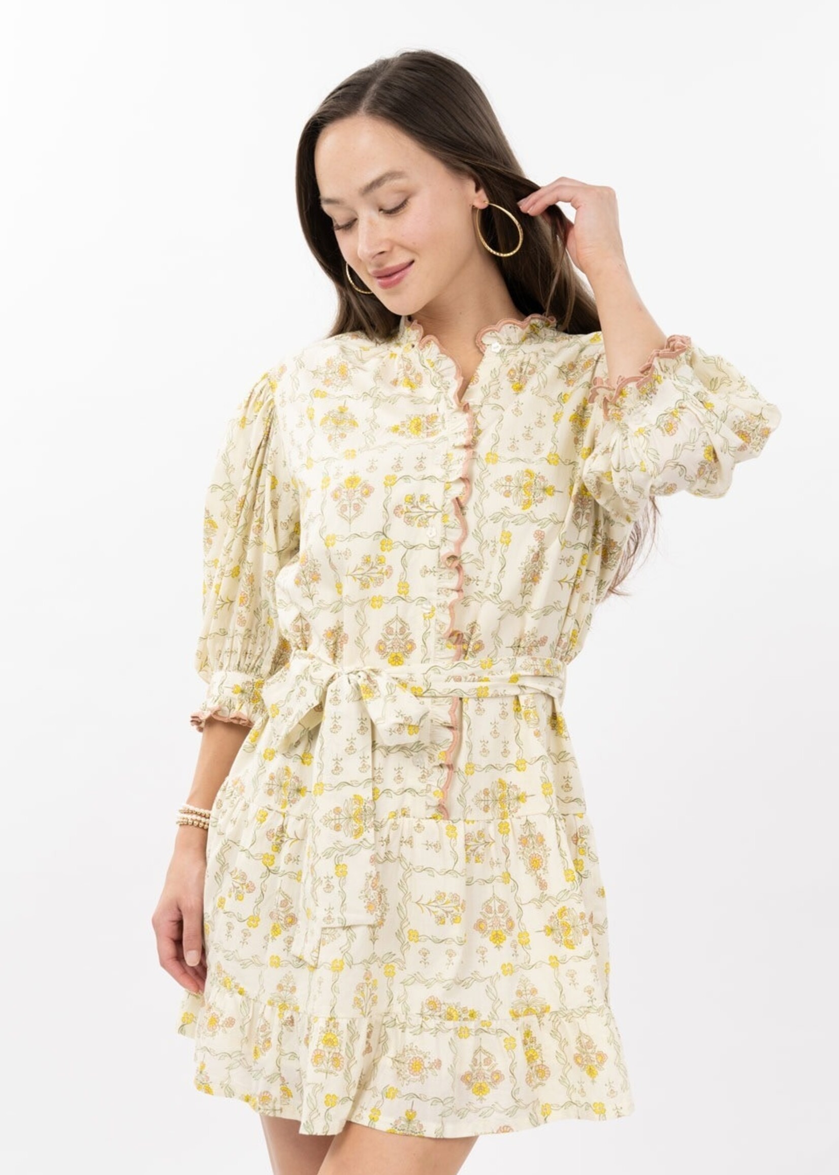 Ivy Jane, Uncle Frank & Sister Mary Trellis Flowers Dress